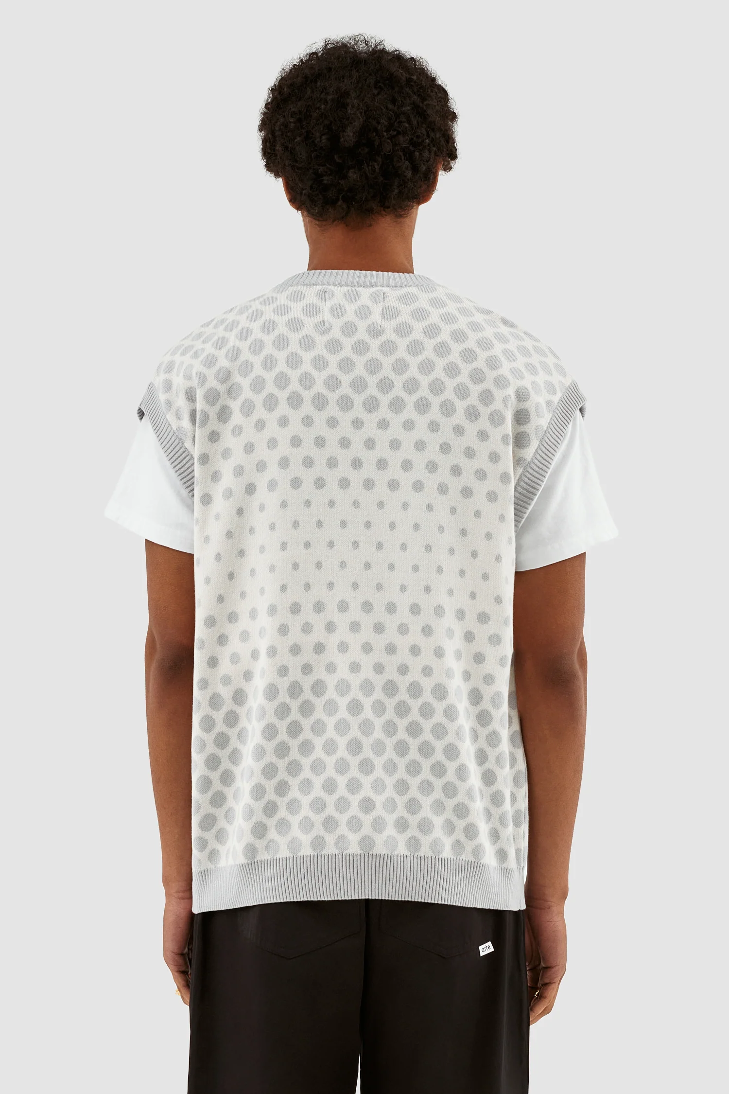 Karl Dots Knit - Cream/Light Grey - Image 3