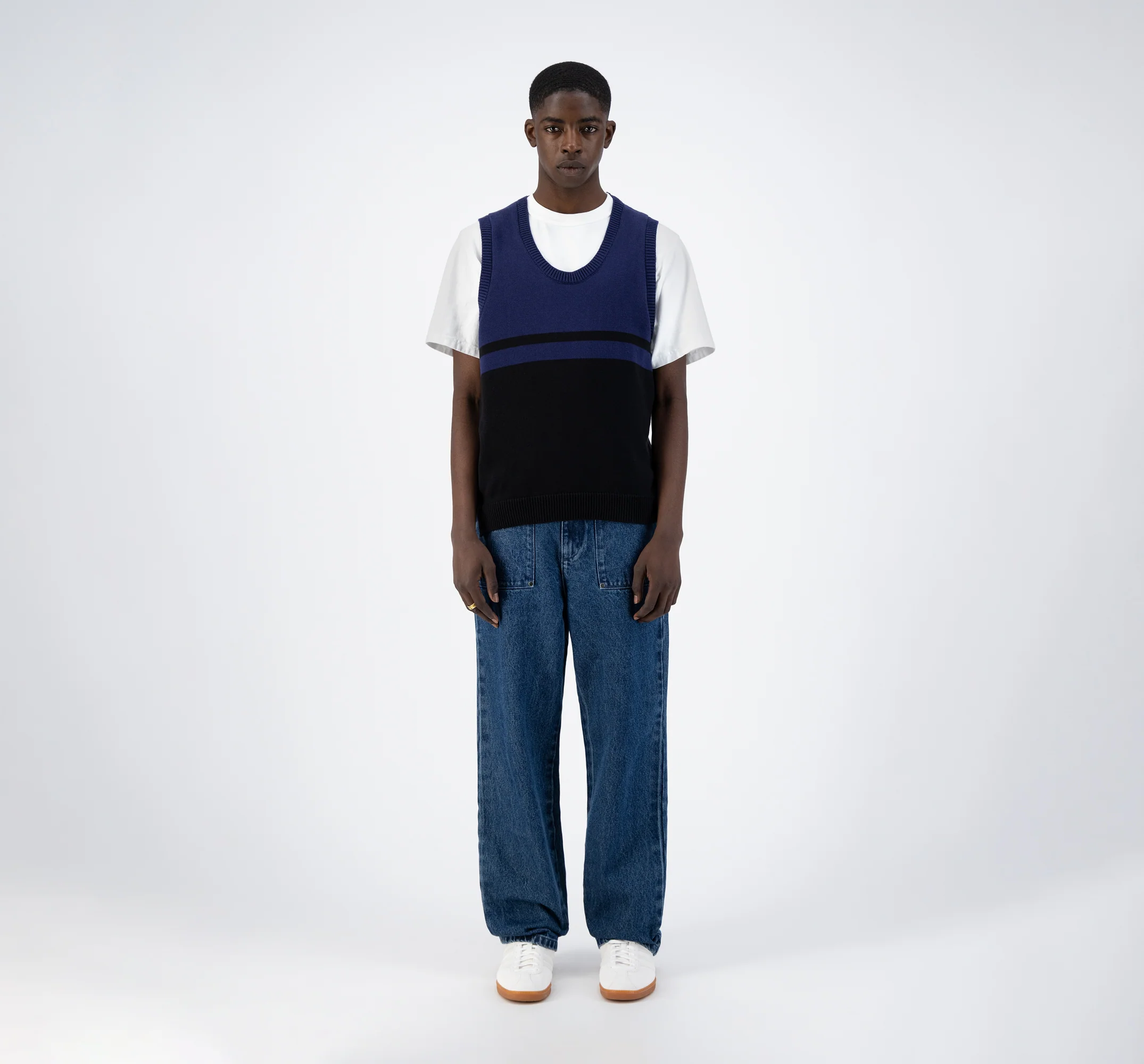 Karl Meio Knit - Black/Navy - Image 4