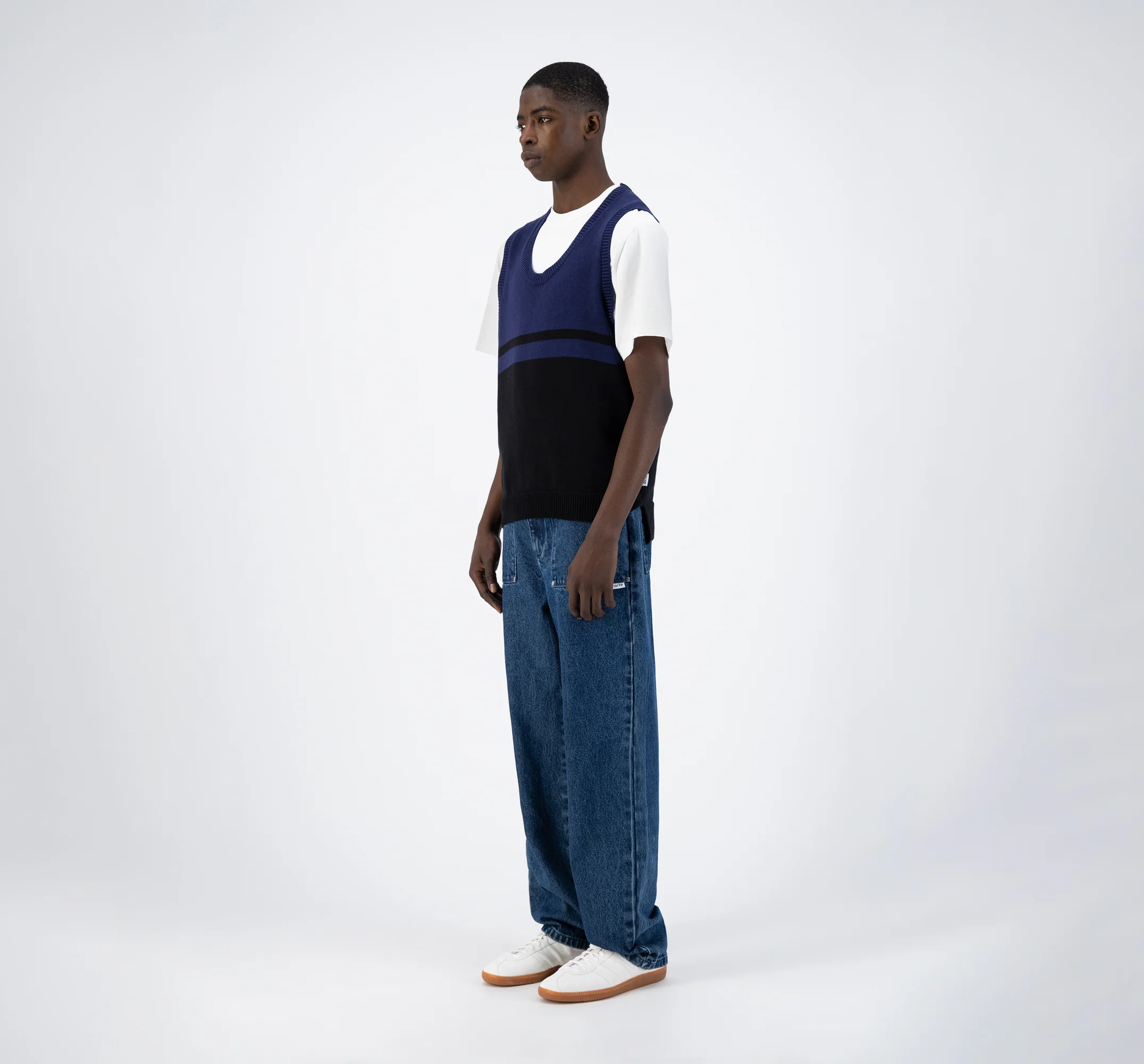 Karl Meio Knit - Black/Navy - Image 5