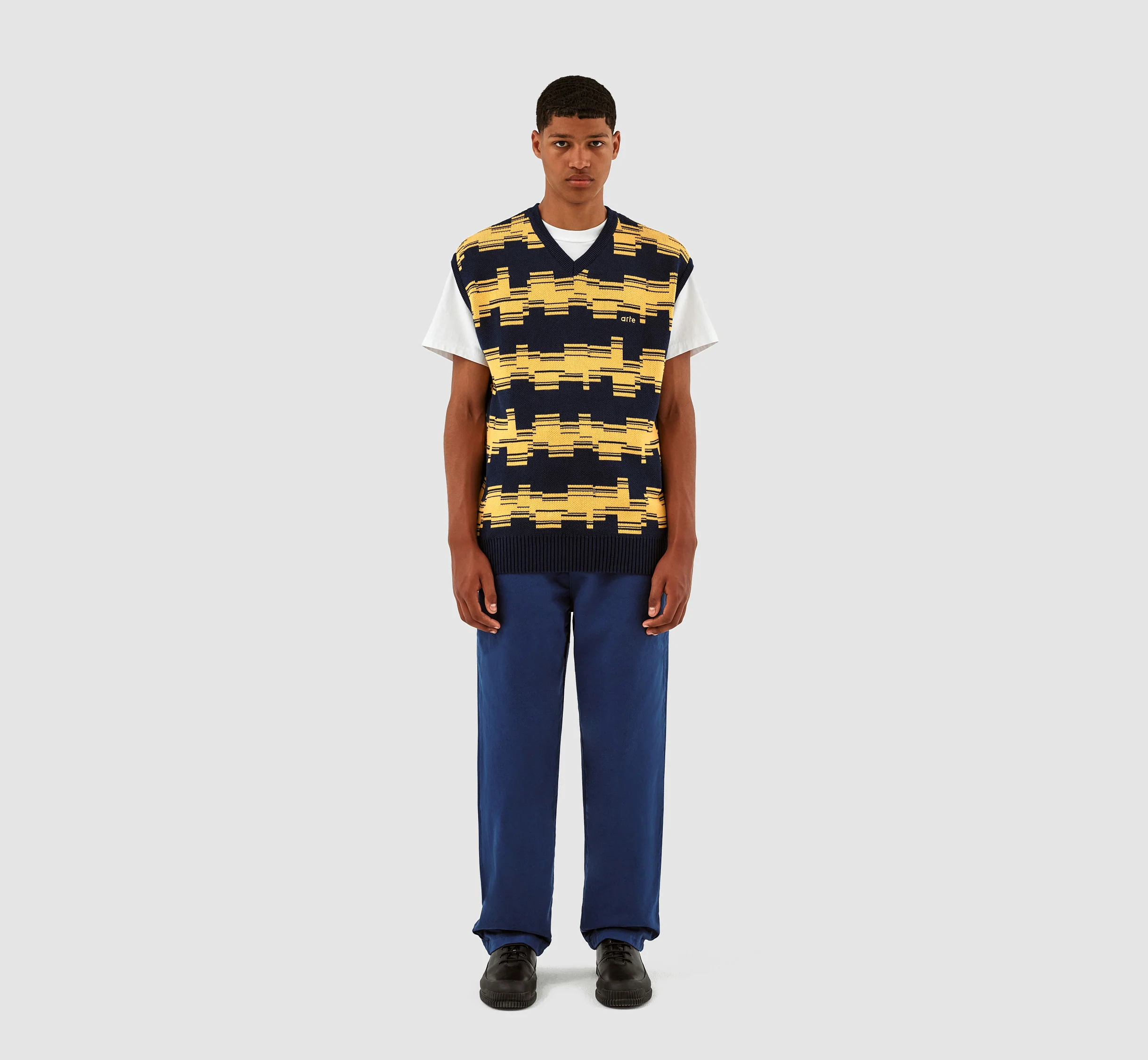 Karl Tertis Knit - Navy/Yellow - Image 5