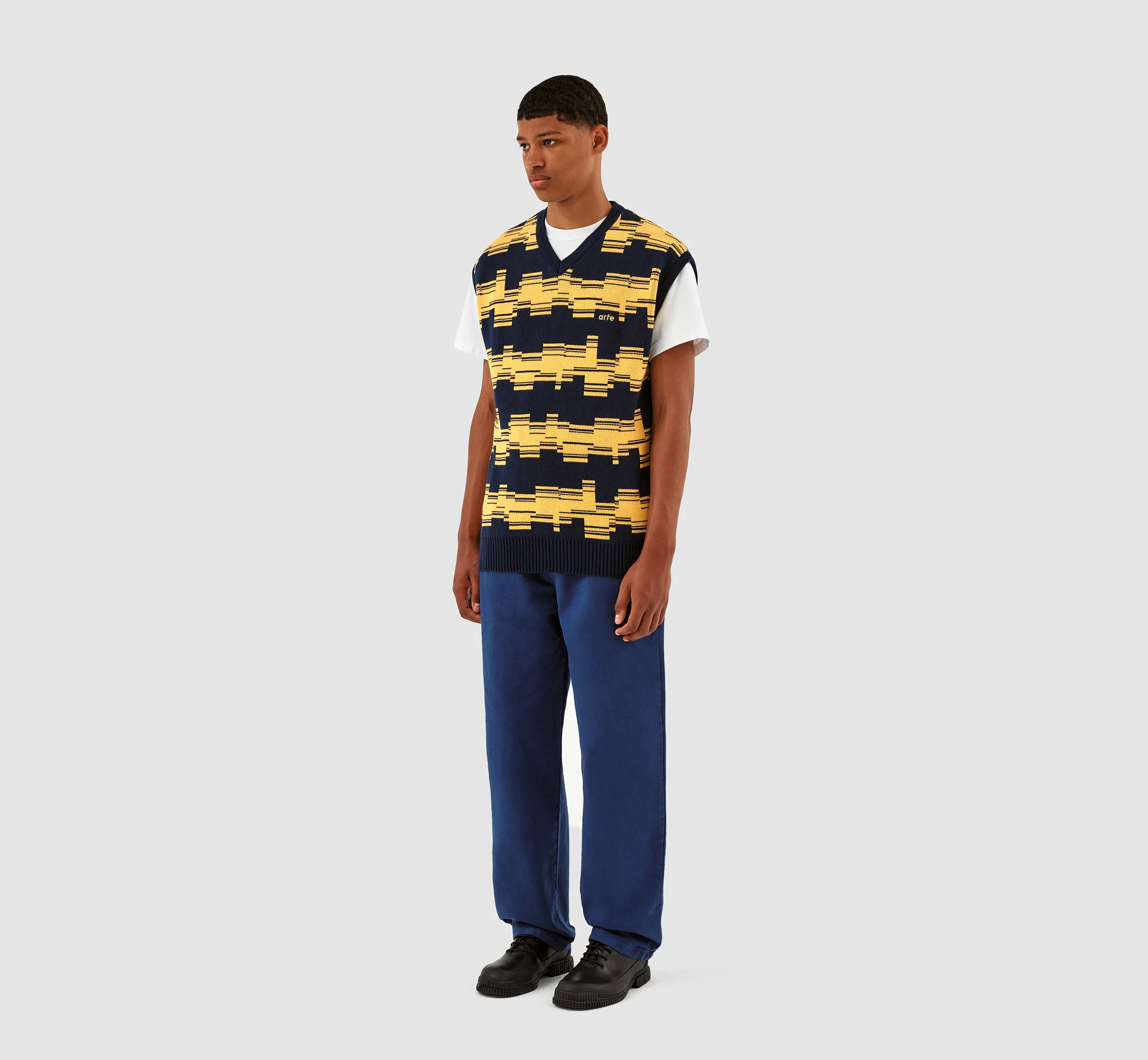 Karl Tertis Knit - Navy/Yellow - Image 6
