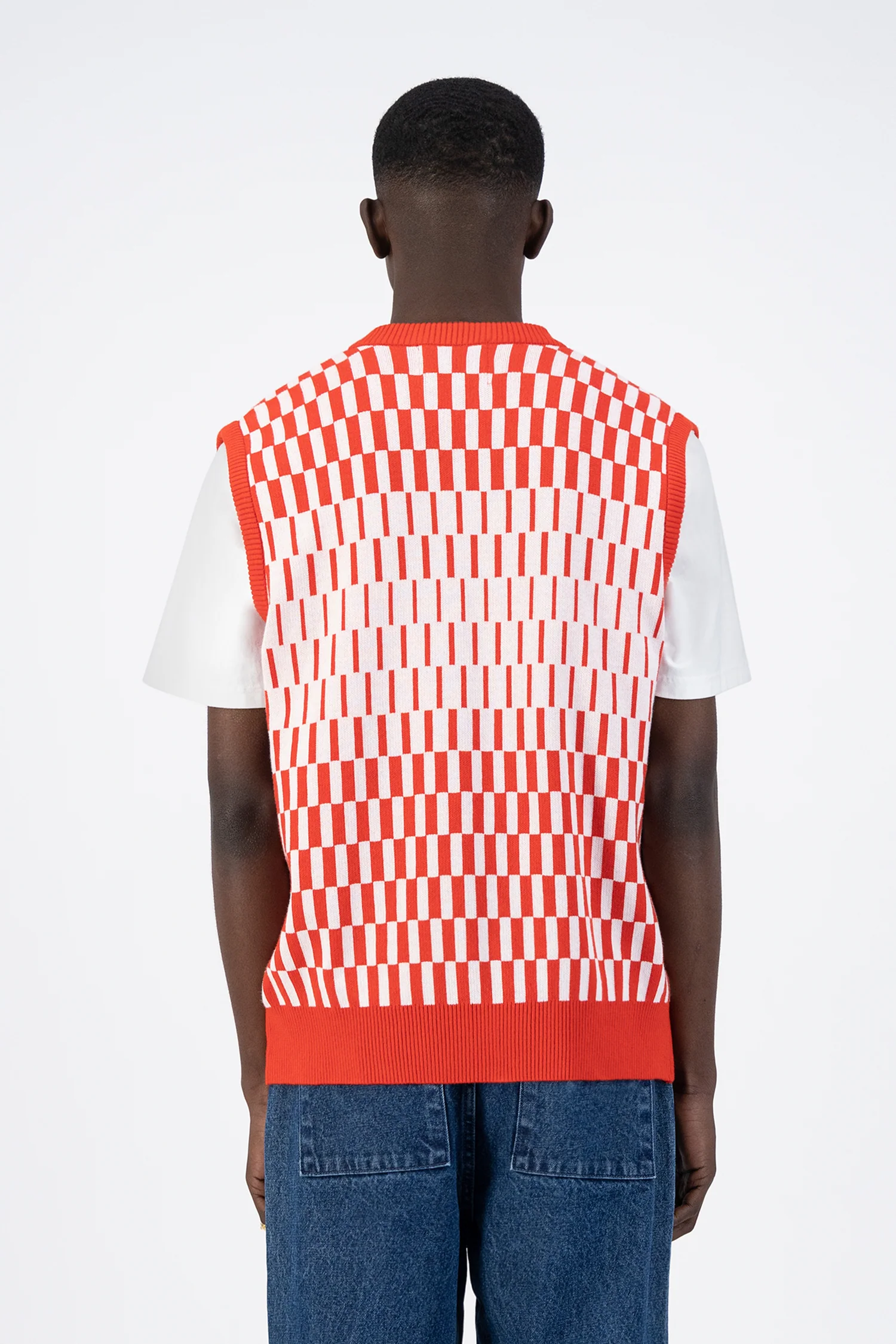 Karl Trip Knit - Red/White - Image 3