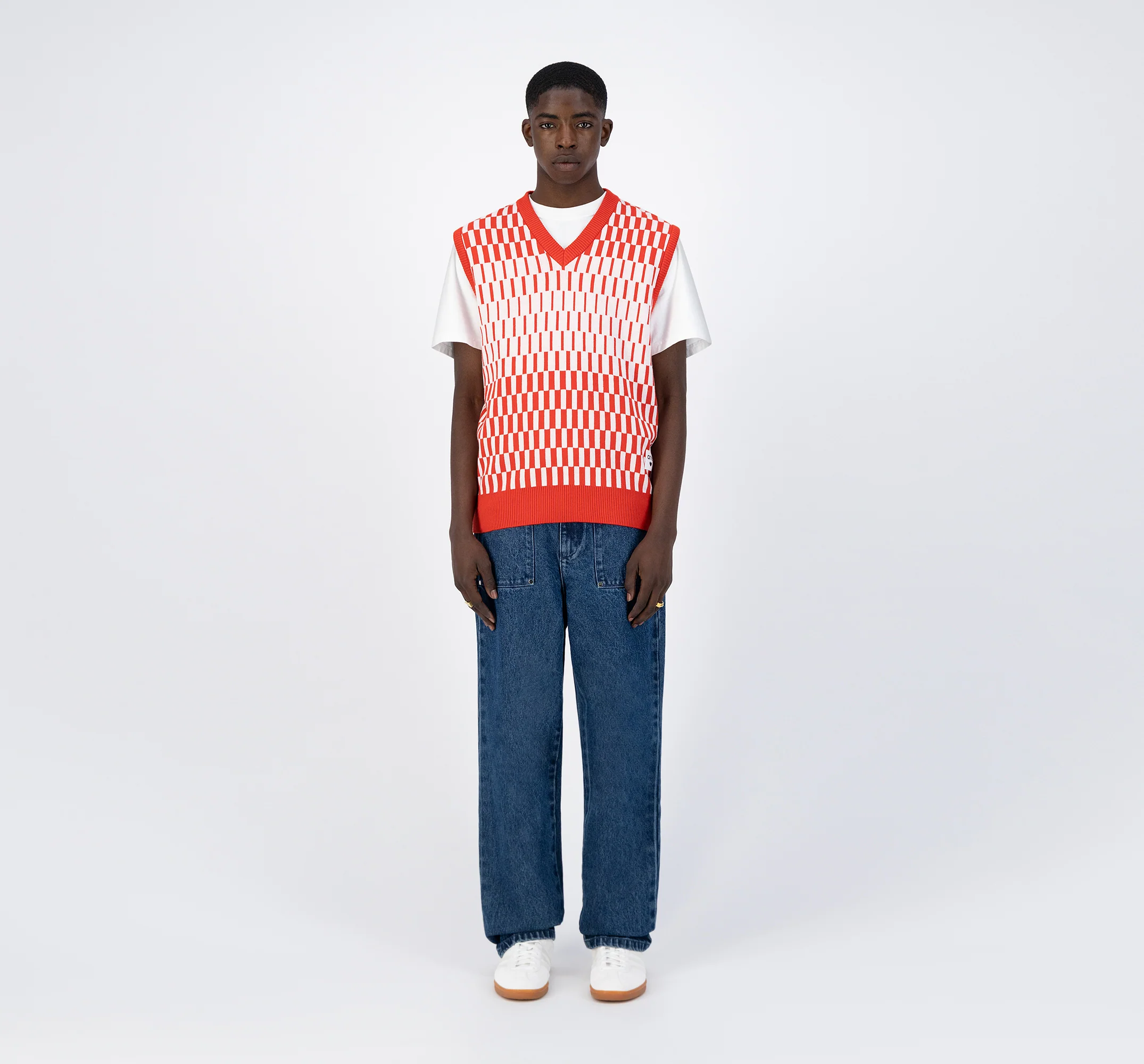Karl Trip Knit - Red/White - Image 4