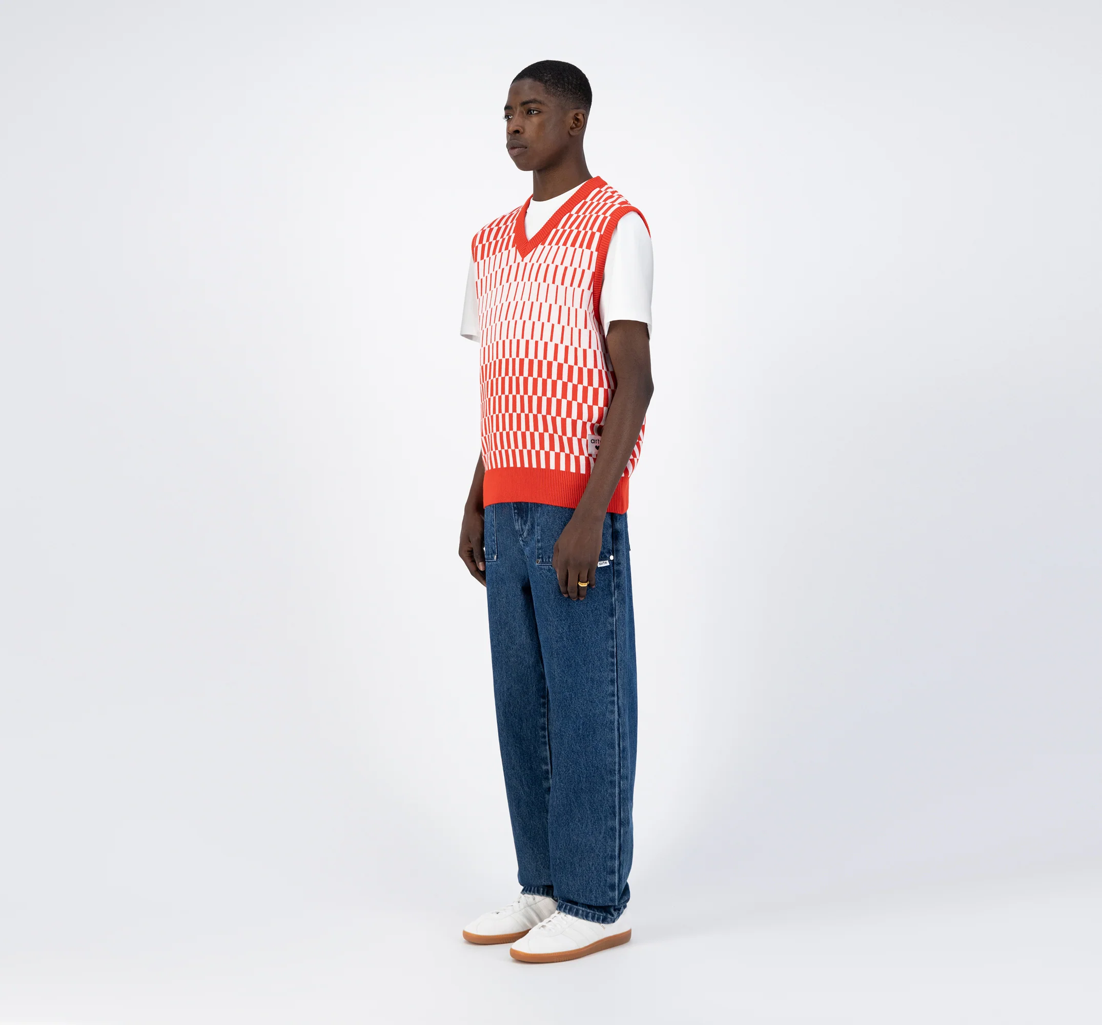 Karl Trip Knit - Red/White - Image 5