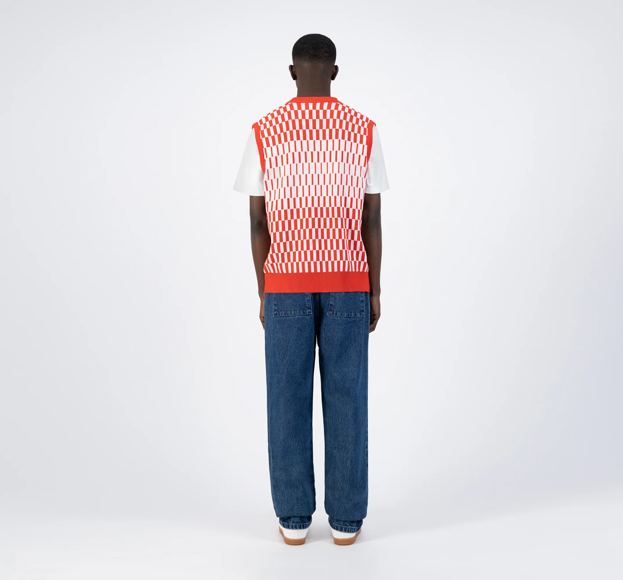 Karl Trip Knit - Red/White - Image 6