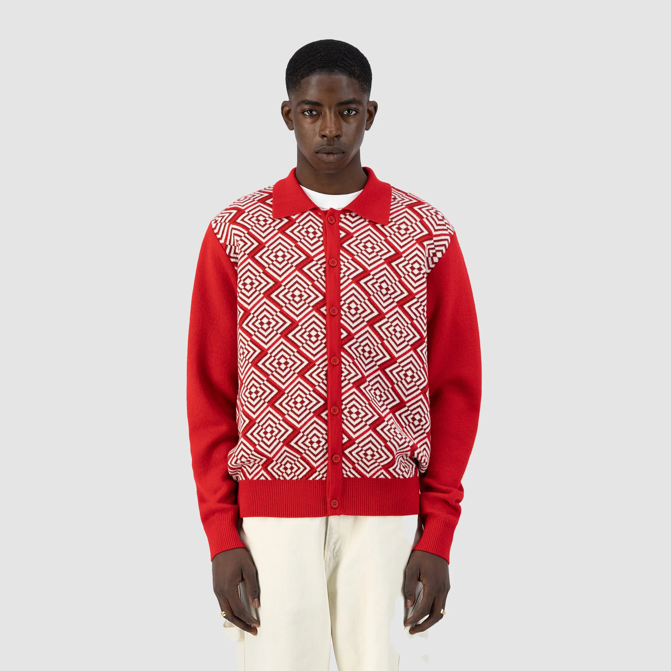 Karp Knit Cardigan - Red