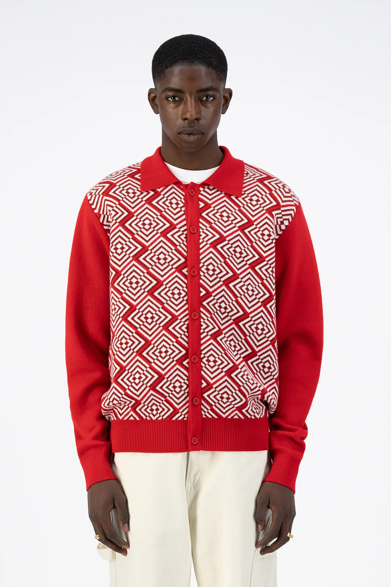 Karp Knit Cardigan - Red - Image 2