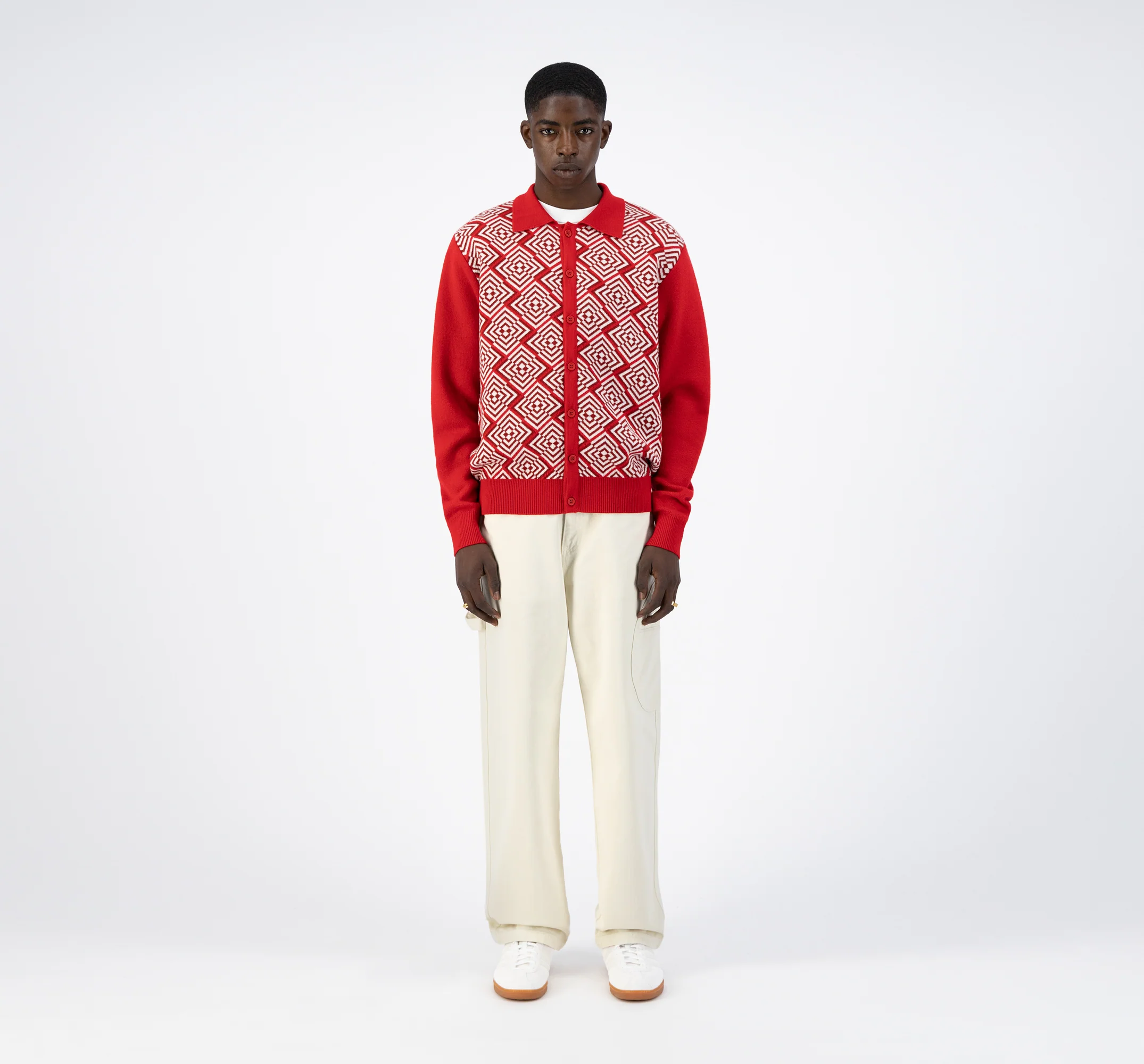 Karp Knit Cardigan - Red - Image 4