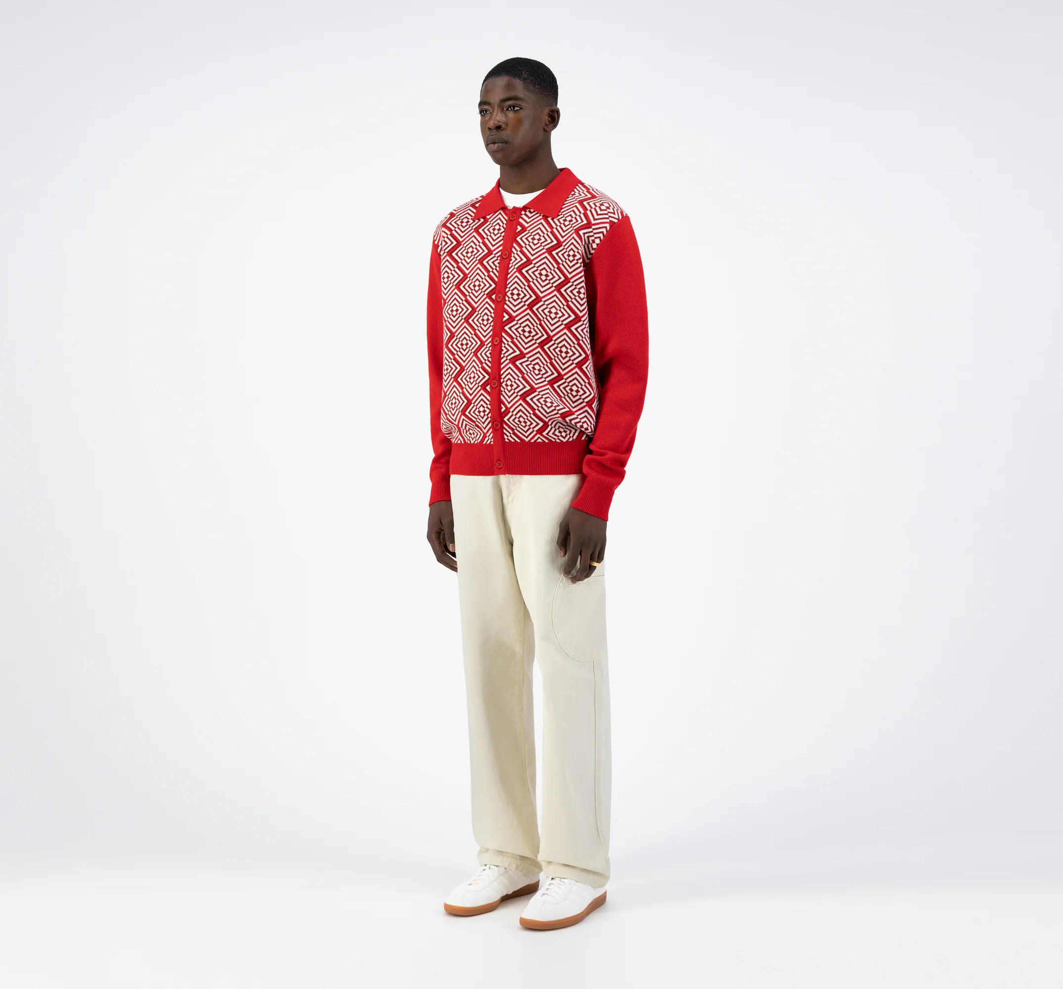 Karp Knit Cardigan - Red - Image 5