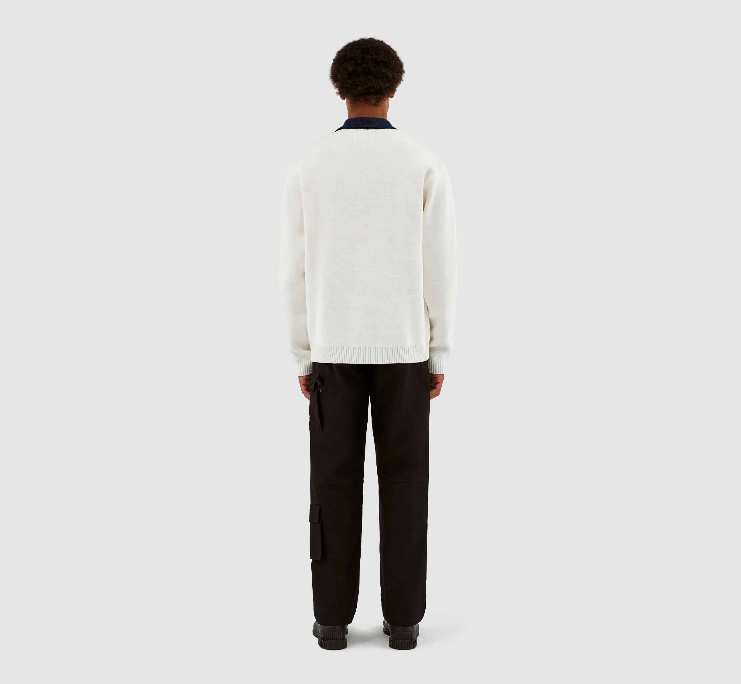 Keler Conrast Cardigan - White - Image 5