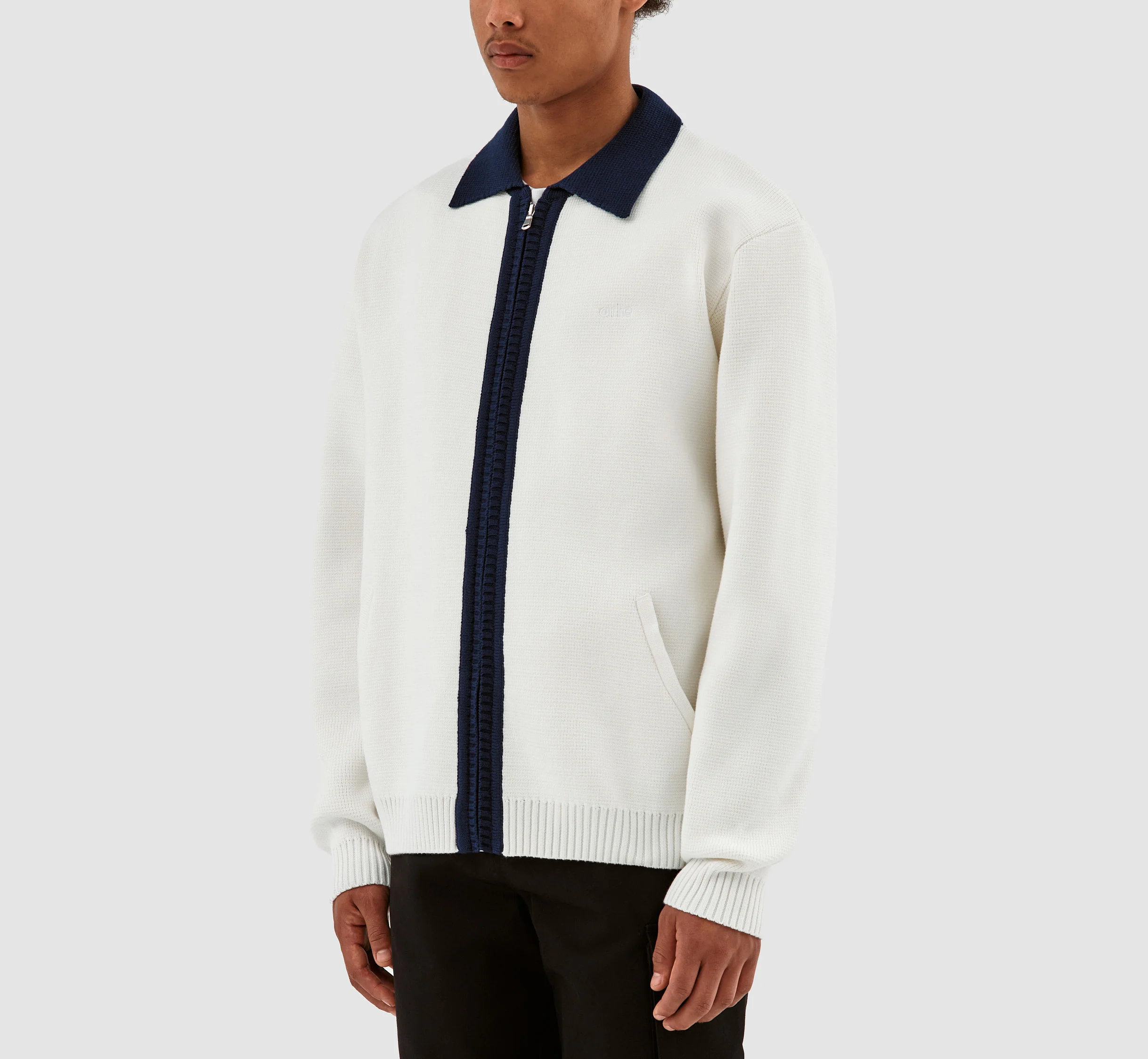 Keler Conrast Cardigan - White - Image 6