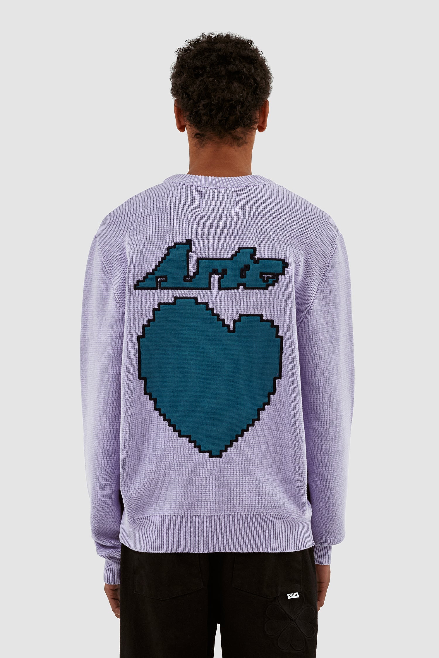 Kobe Back Heart Sweater - Purple - Image 2