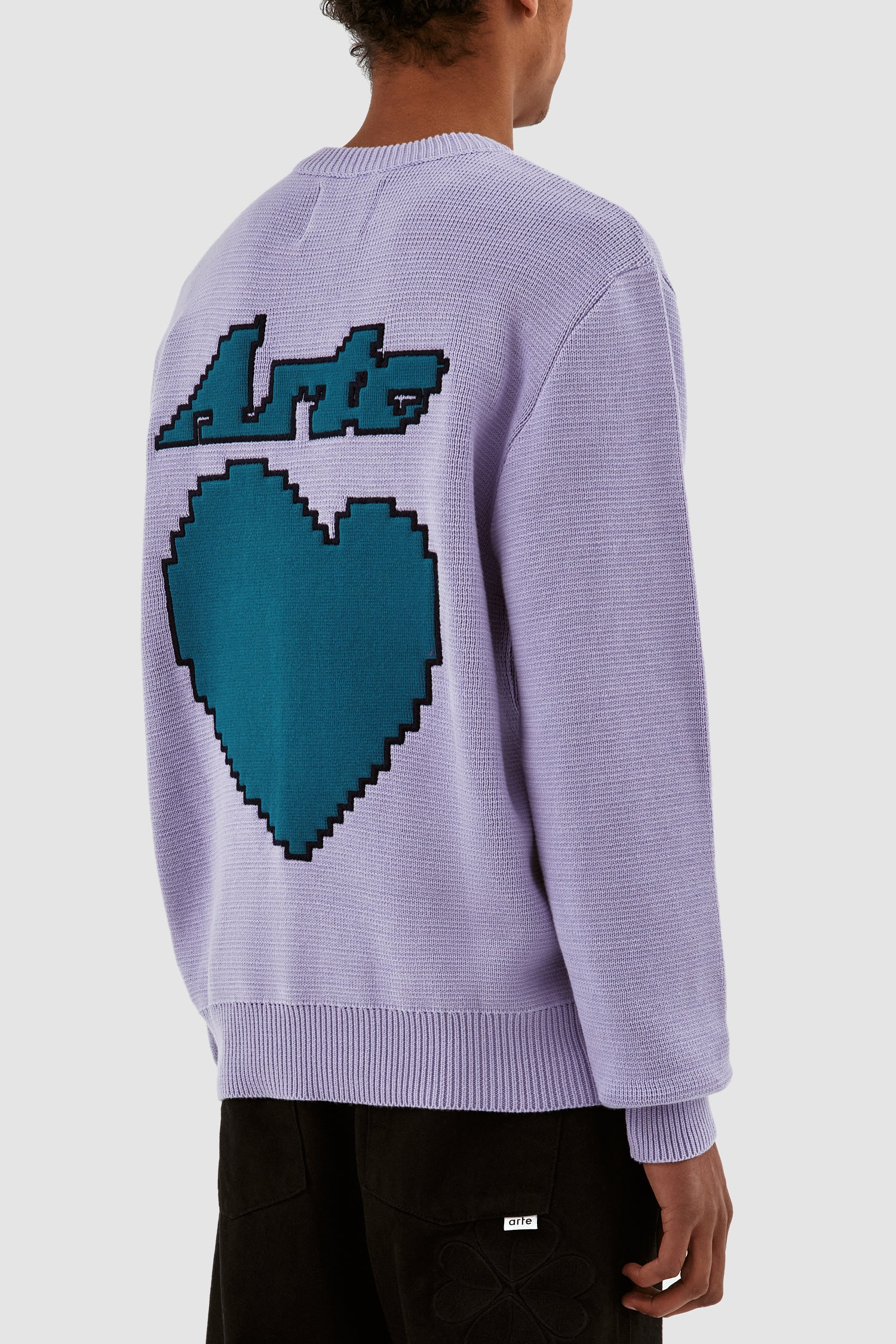 Kobe Back Heart Sweater - Purple - Image 4