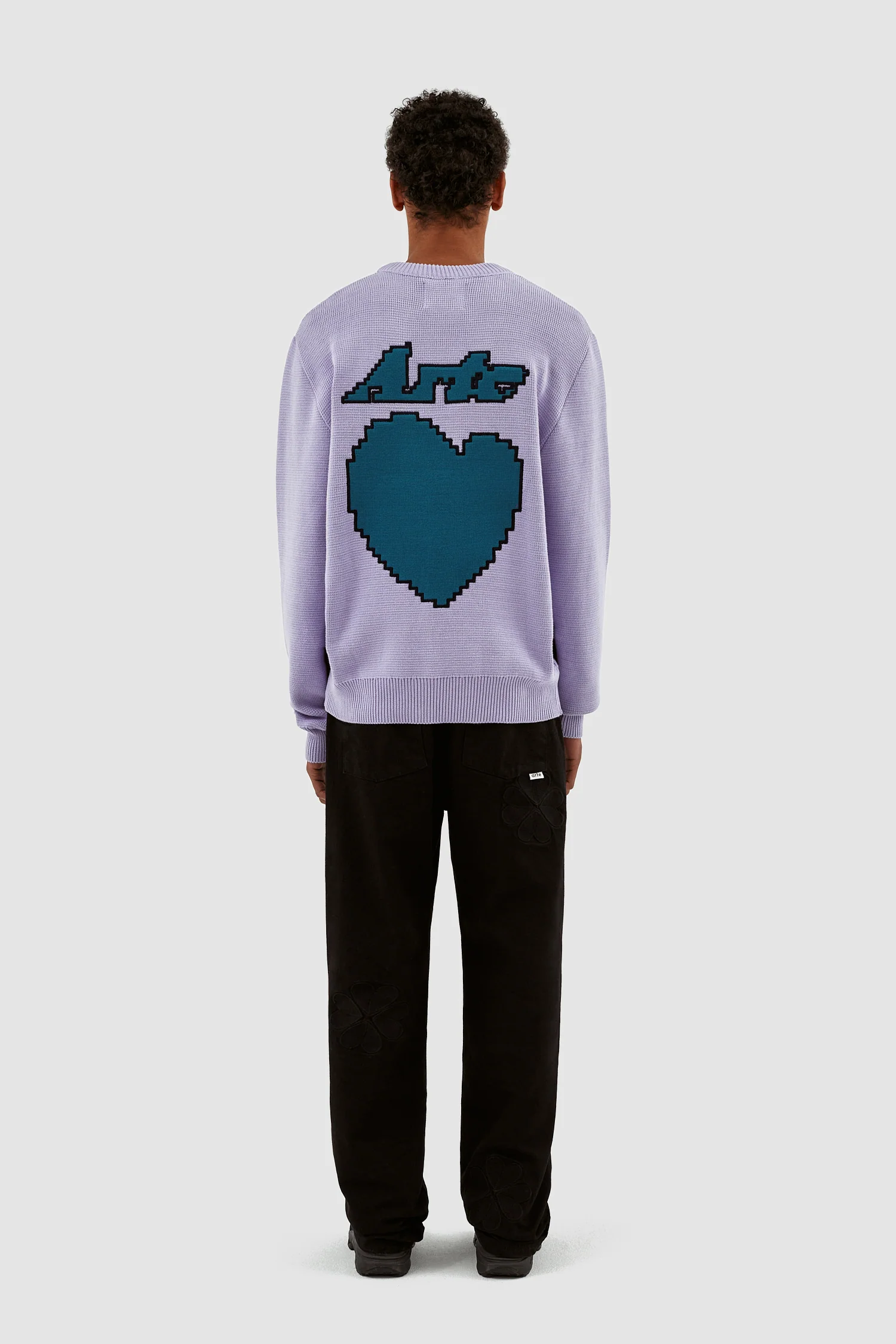 Kobe Back Heart Sweater - Purple - Image 7