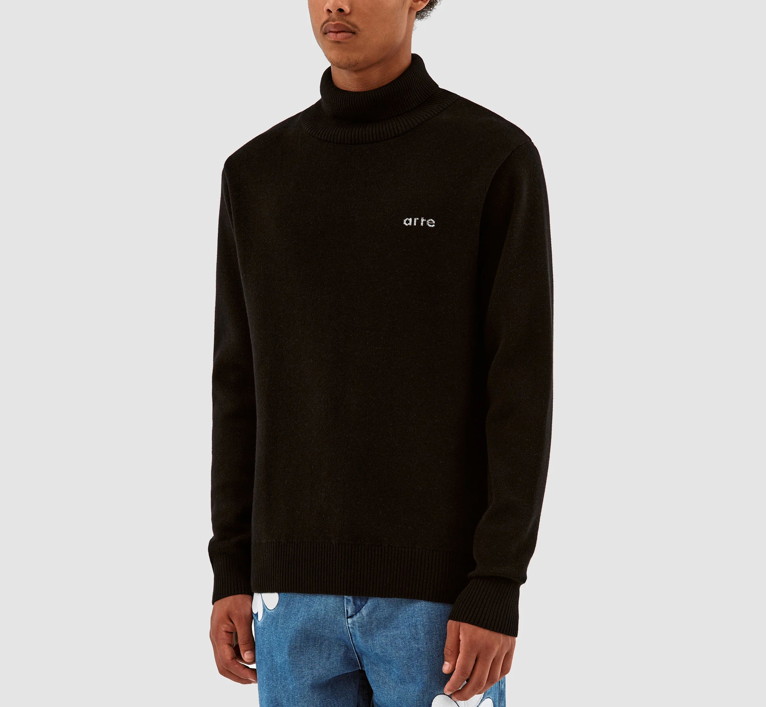 Kole Knit Turtleneck Sweater - Black - Image 4