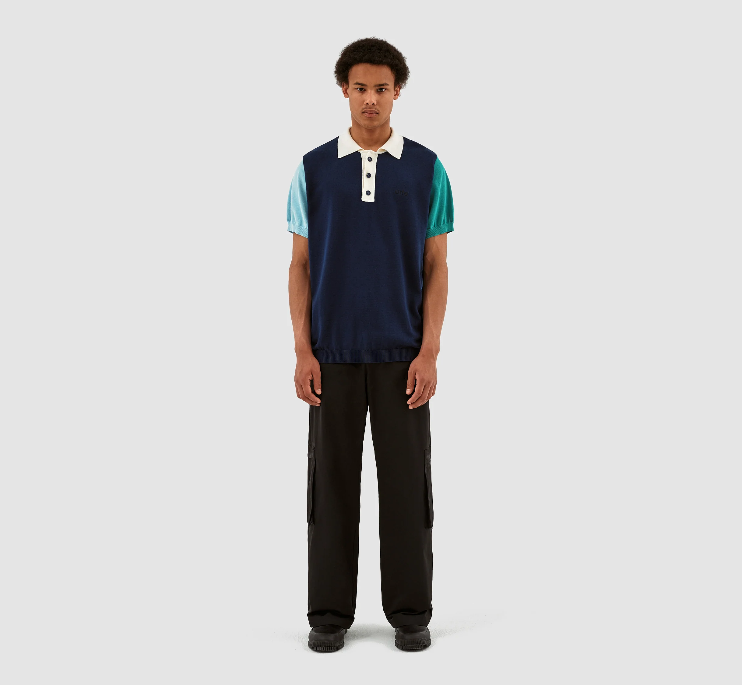 Koren Contrast Polo - Navy - Image 5