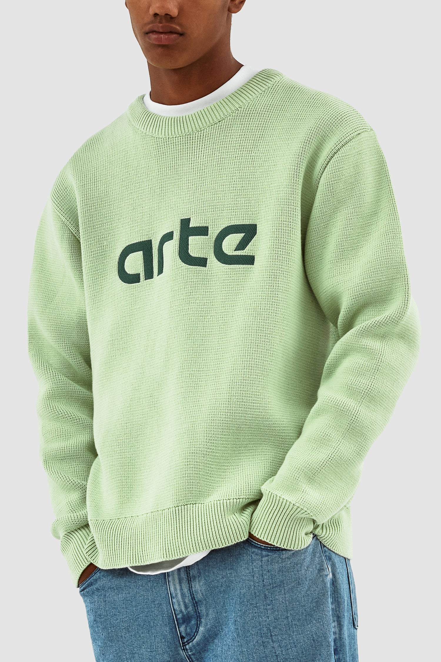 Kris Logo Sweater - Light Green - Image 7