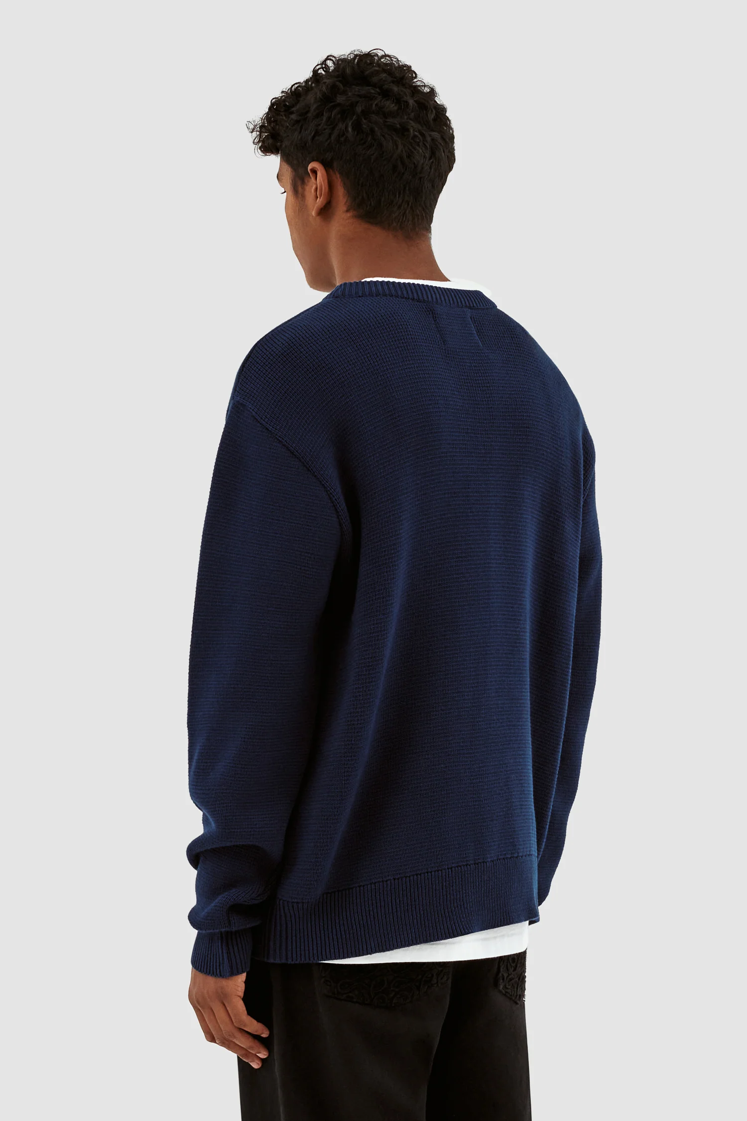Kris Logo Sweater - Navy - Image 3
