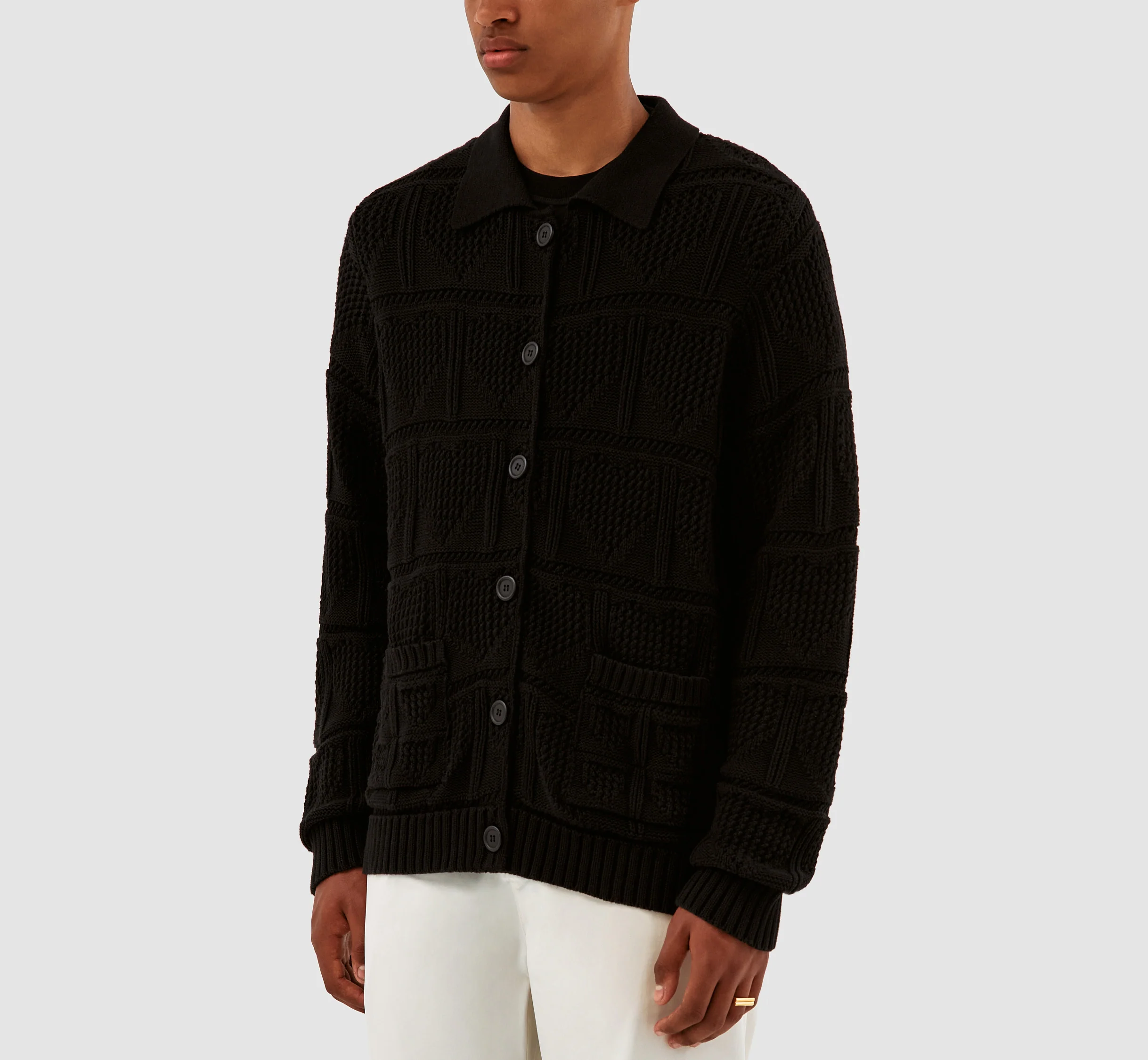 Kyle Croche Cardigan - Black - Image 4