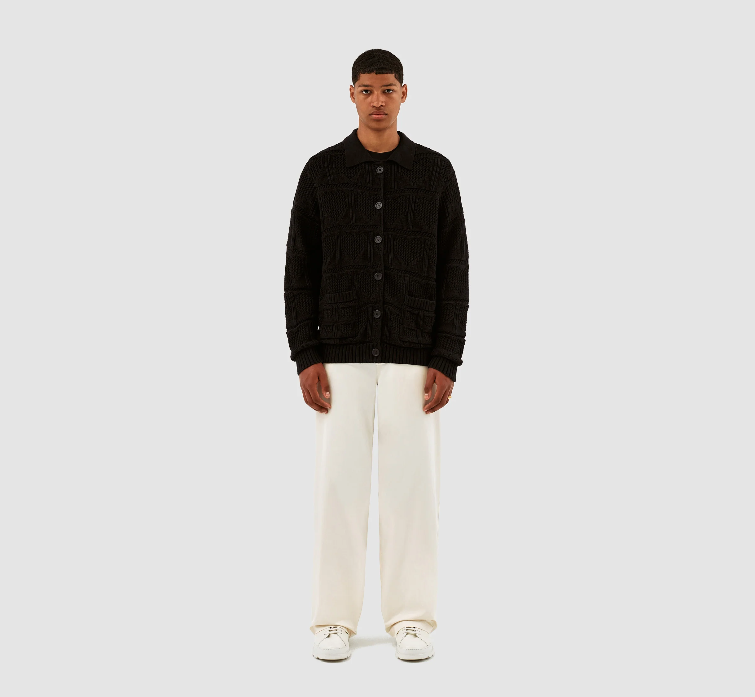 Kyle Croche Cardigan - Black - Image 5