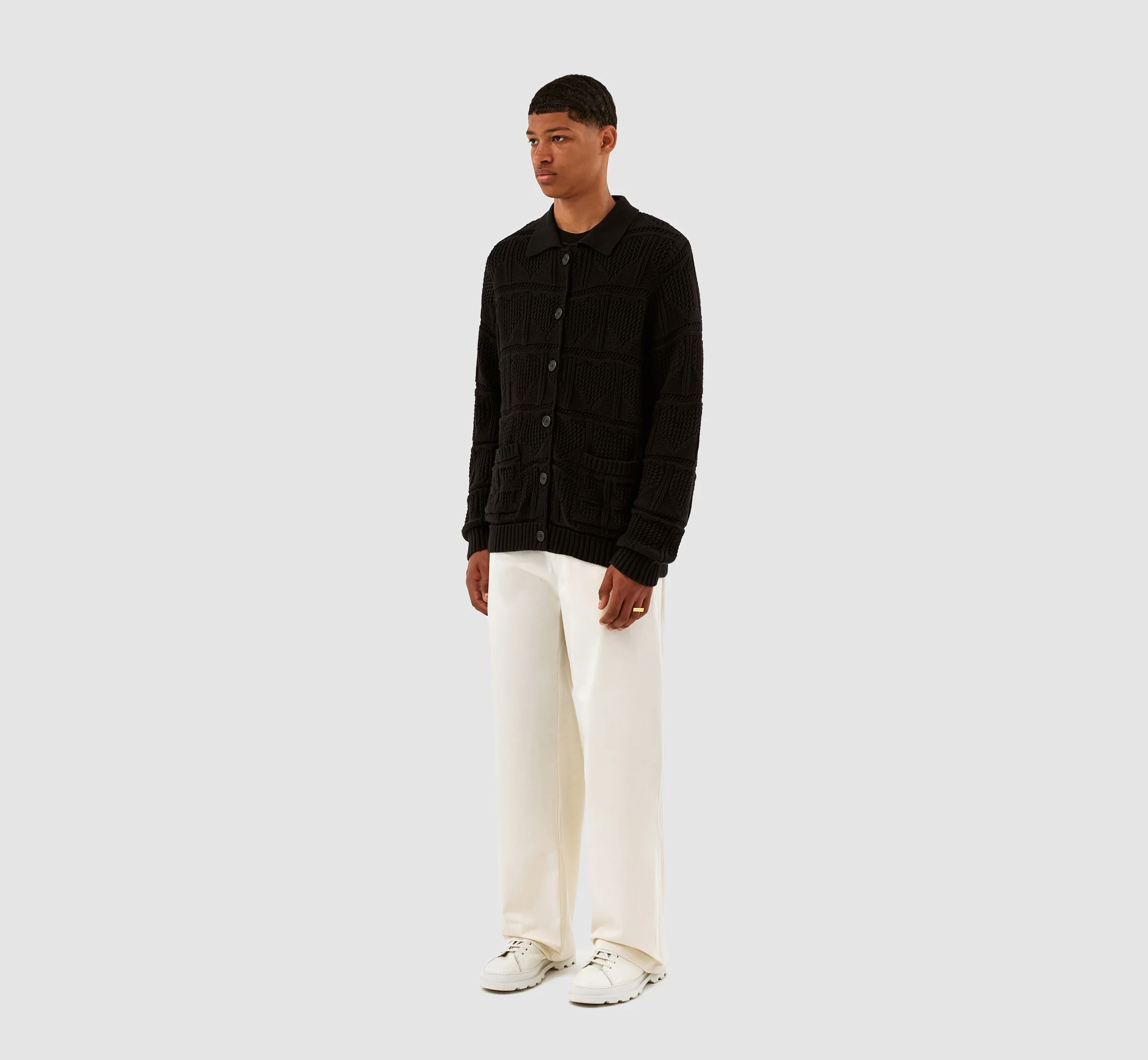 Kyle Croche Cardigan - Black - Image 6