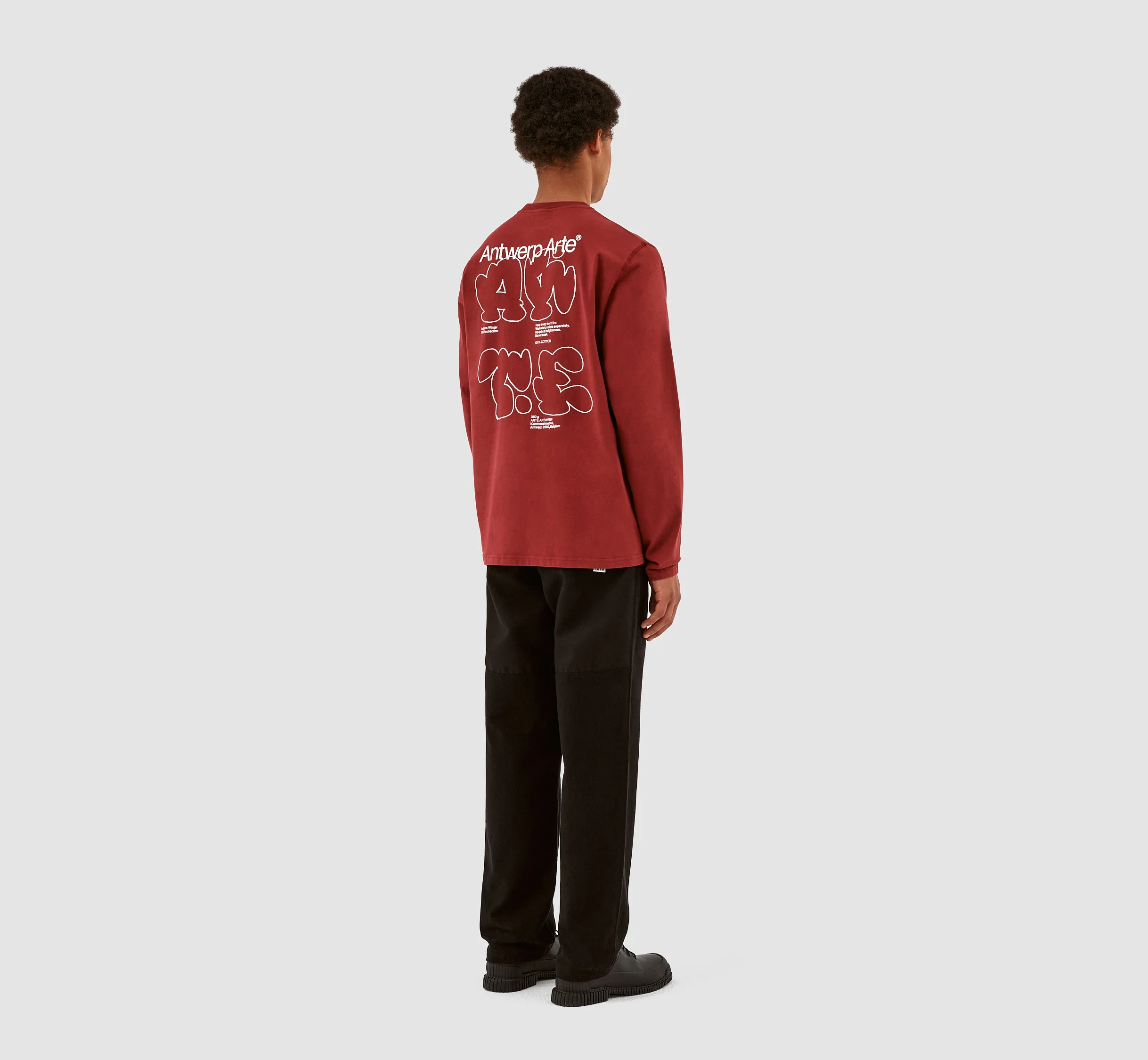 Lee Back Tag Longsleeve - Bordeaux - Image 6