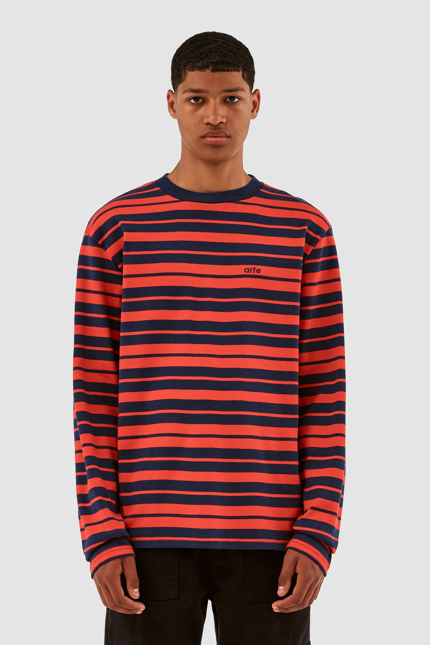 Lee Stripes Longsleeve - Navy/Red - Image 2