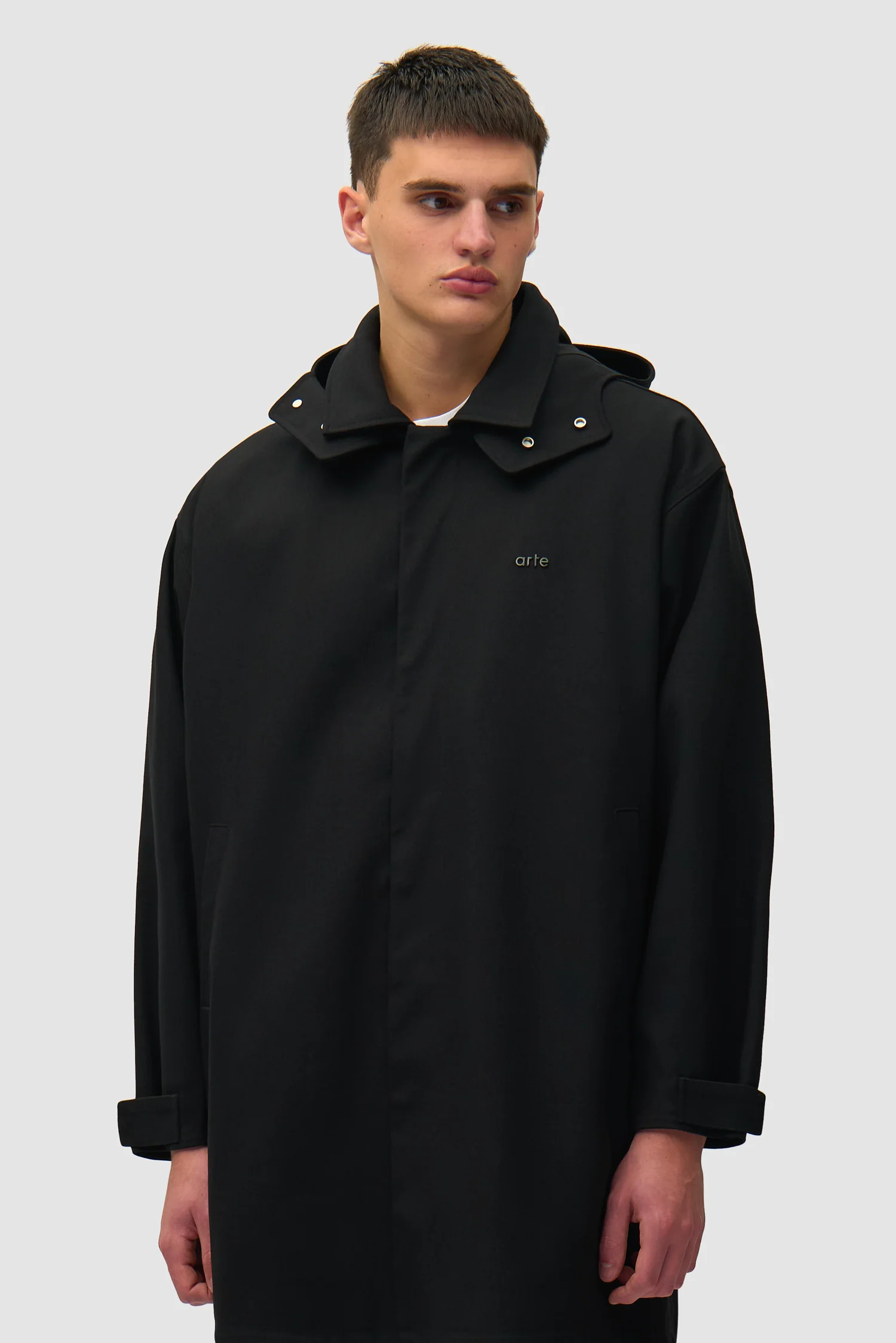 Linen Coat - Black - Image 2