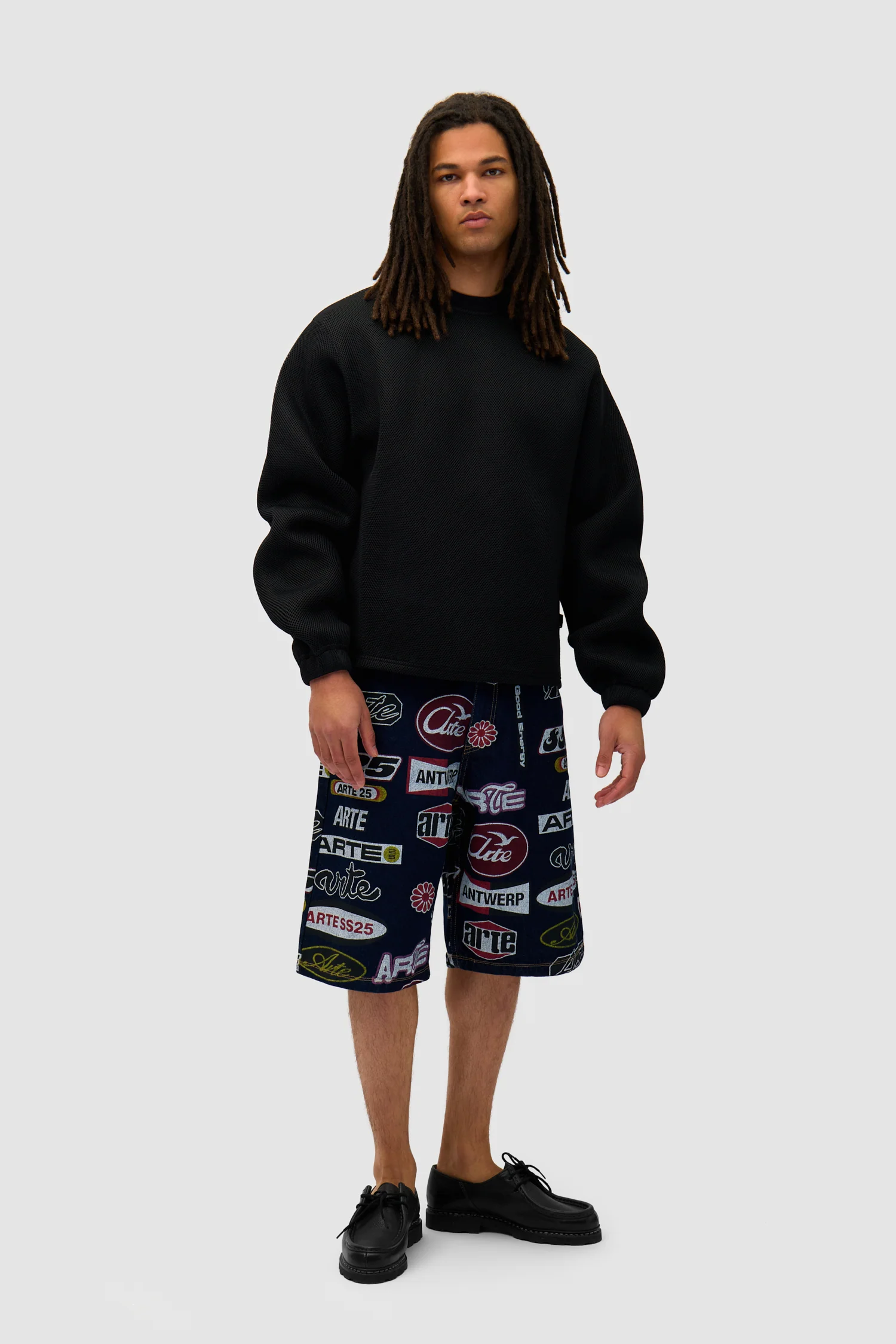 Mesh Crewneck - Black - Image 3