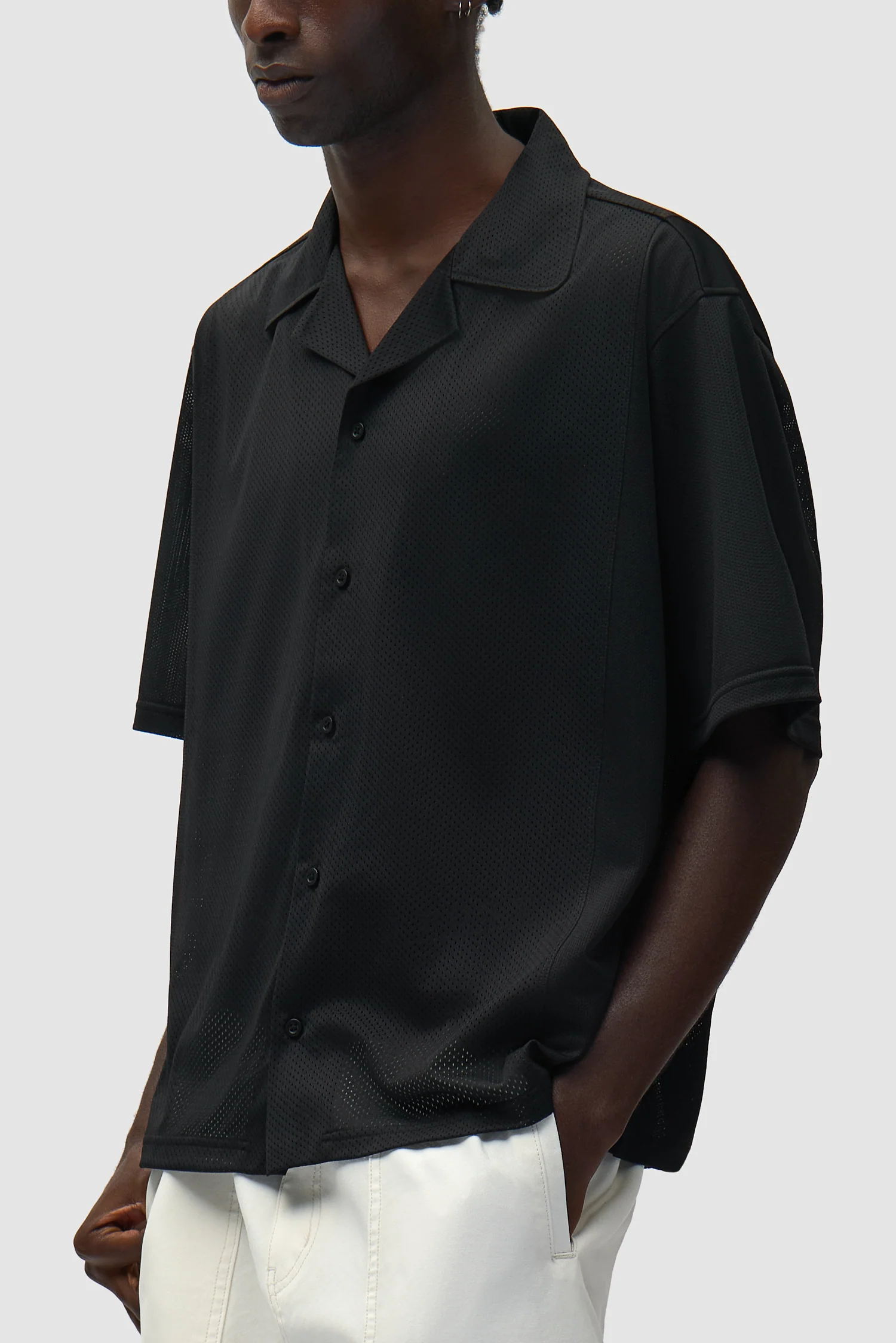 Mesh Shirt - Black - Image 7