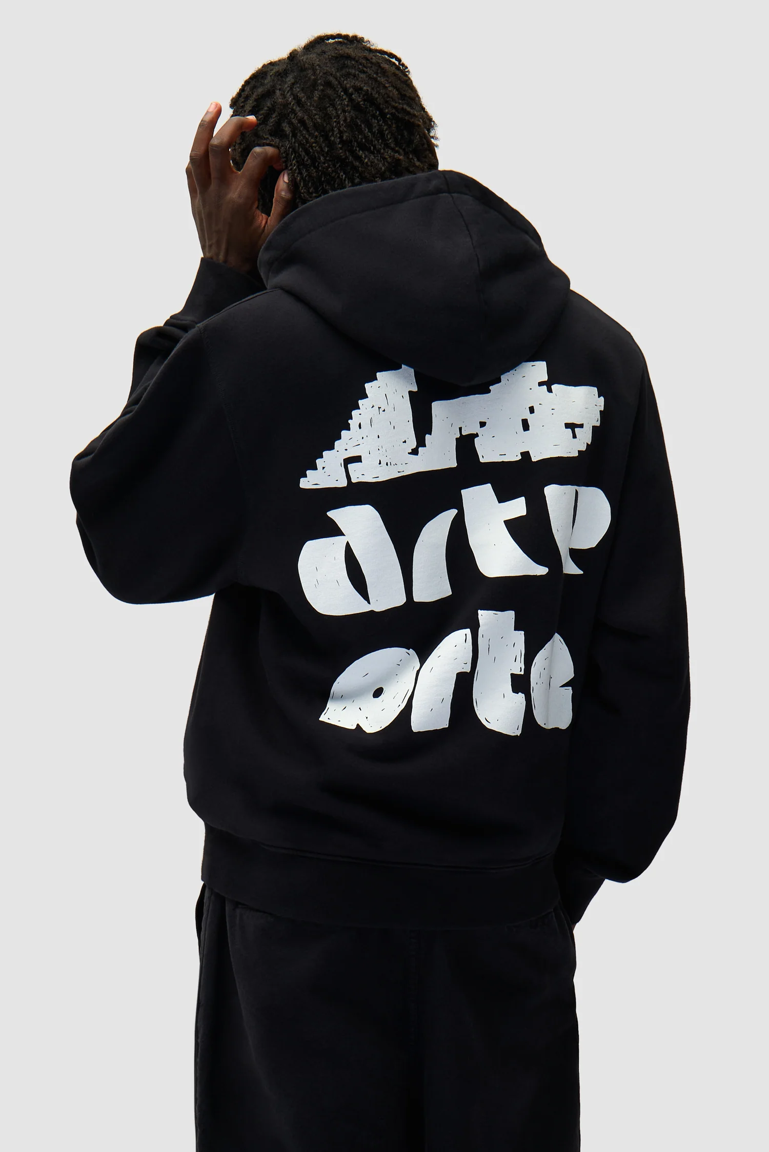 Multi Arte Print Hoodie - Black - Image 2