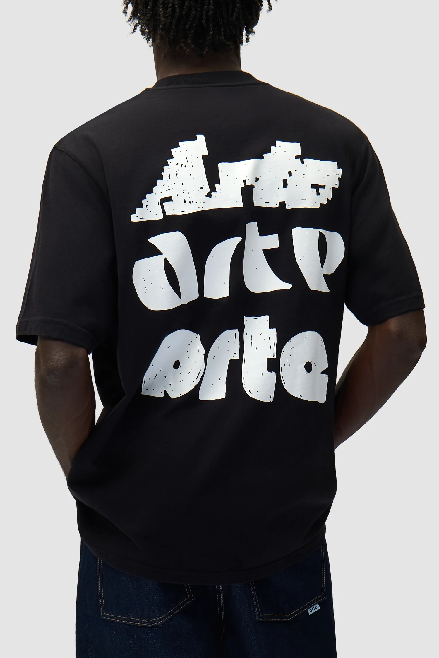 Multi Arte Print T-Shirt - Black - Image 7
