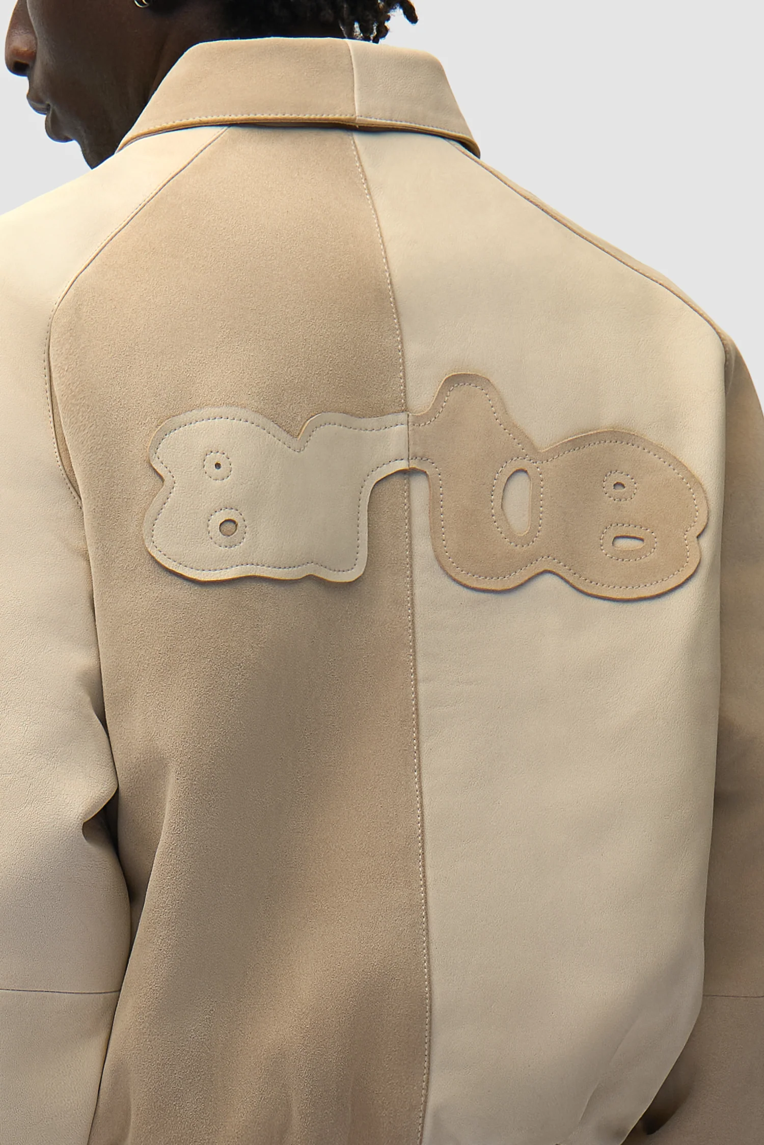 Multi Leather Jacket - Cream - Image 8