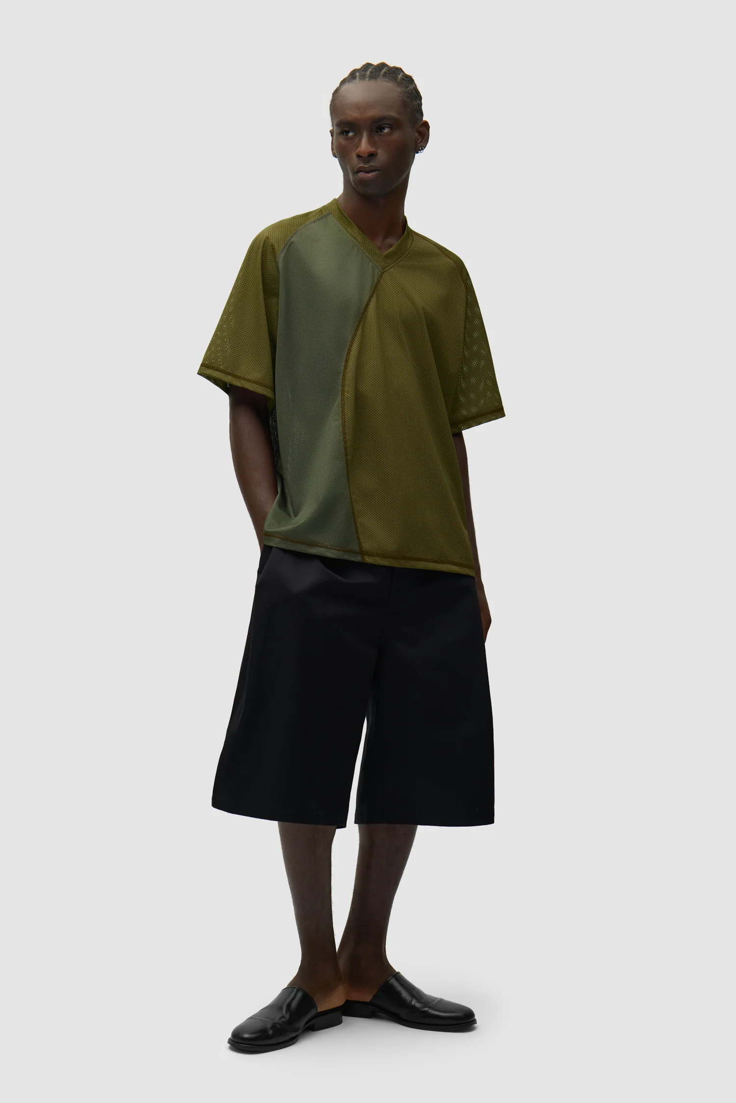 Multi Mesh T-shirt - Green - Image 5