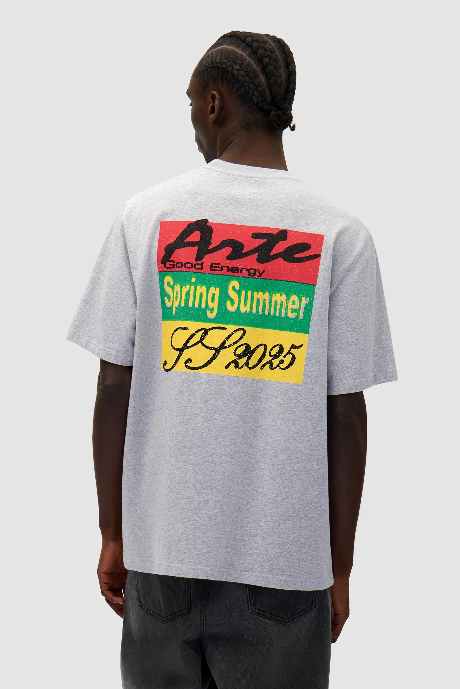 Multicolor Print T-shirt - Grey - Image 2