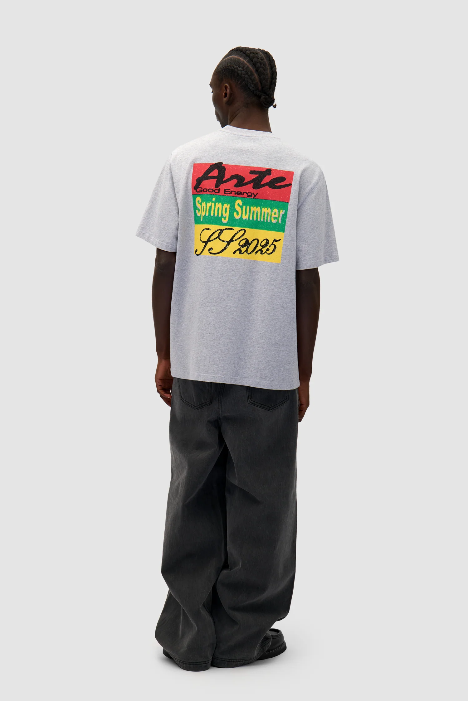 Multicolor Print T-shirt - Grey - Image 4