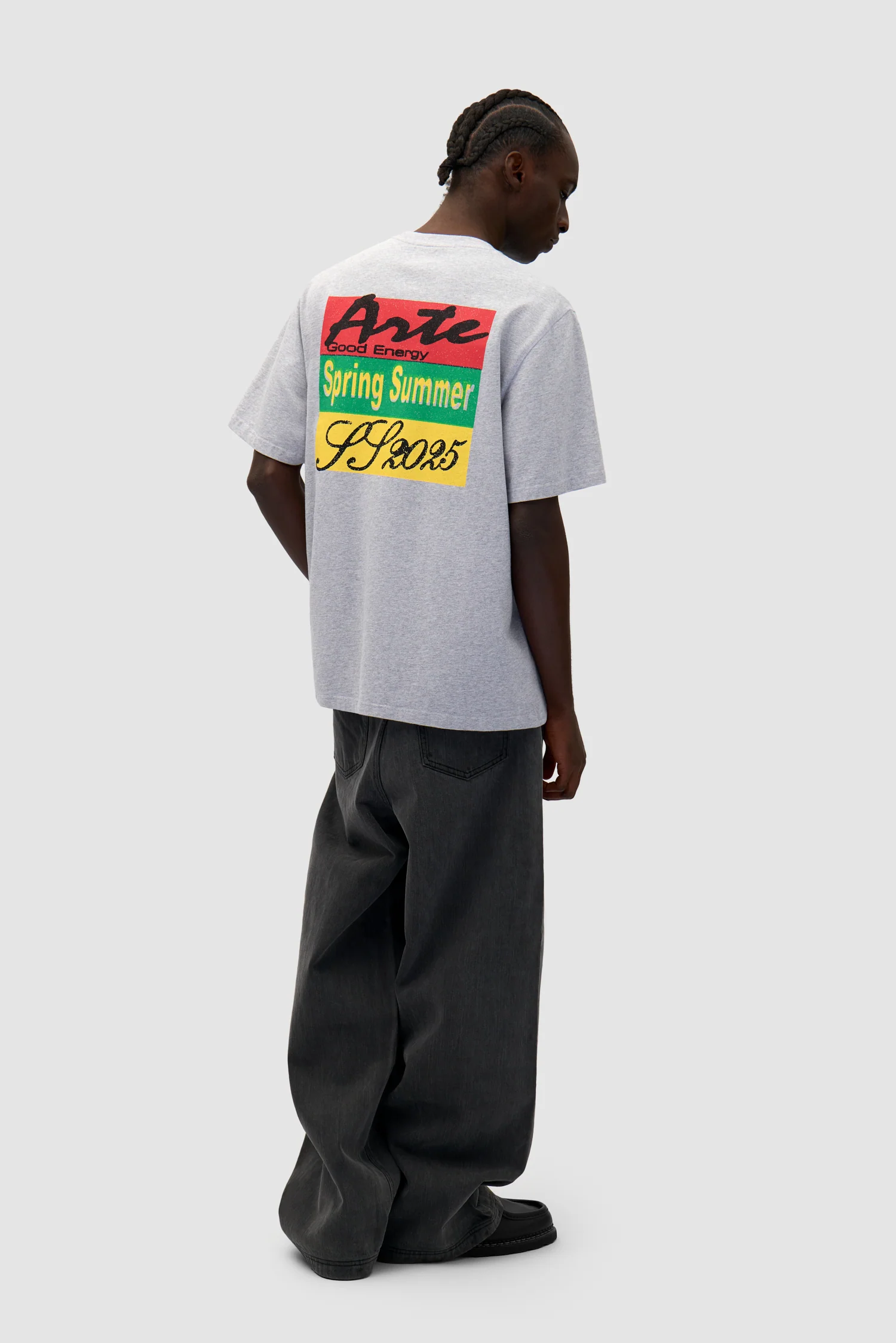 Multicolor Print T-shirt - Grey - Image 5