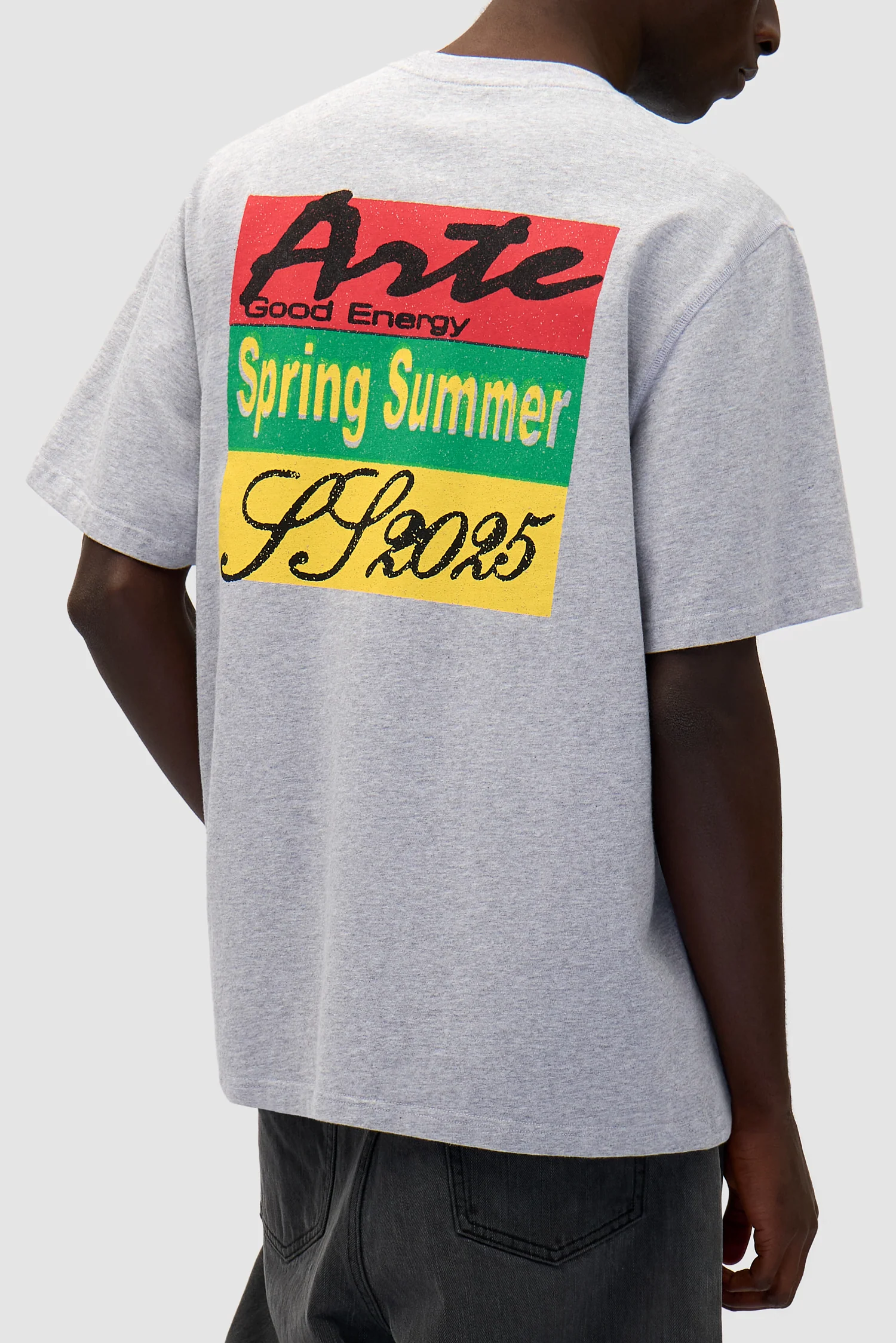 Multicolor Print T-shirt - Grey - Image 7