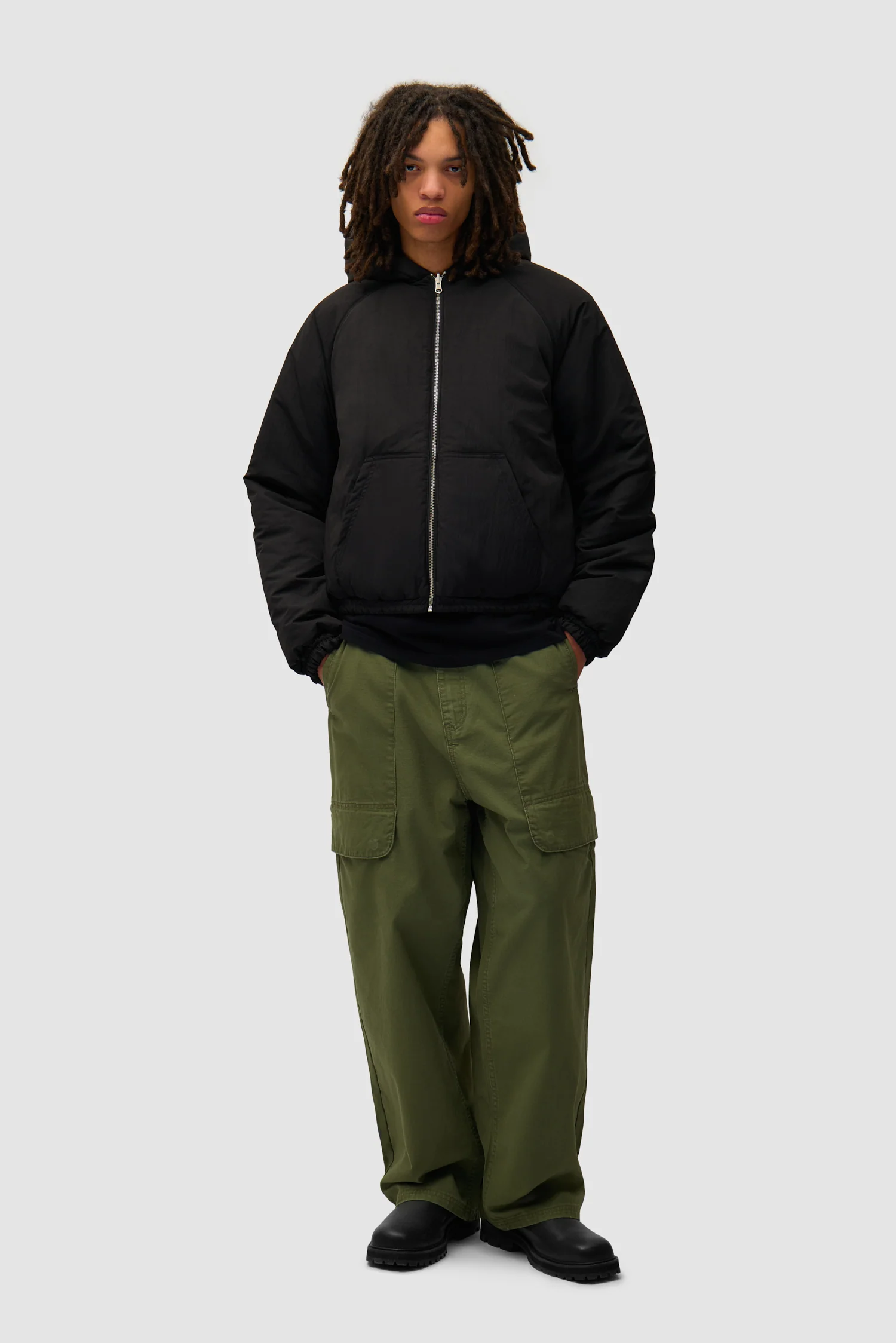 Nylon Reversible Jacket - Black - Image 10