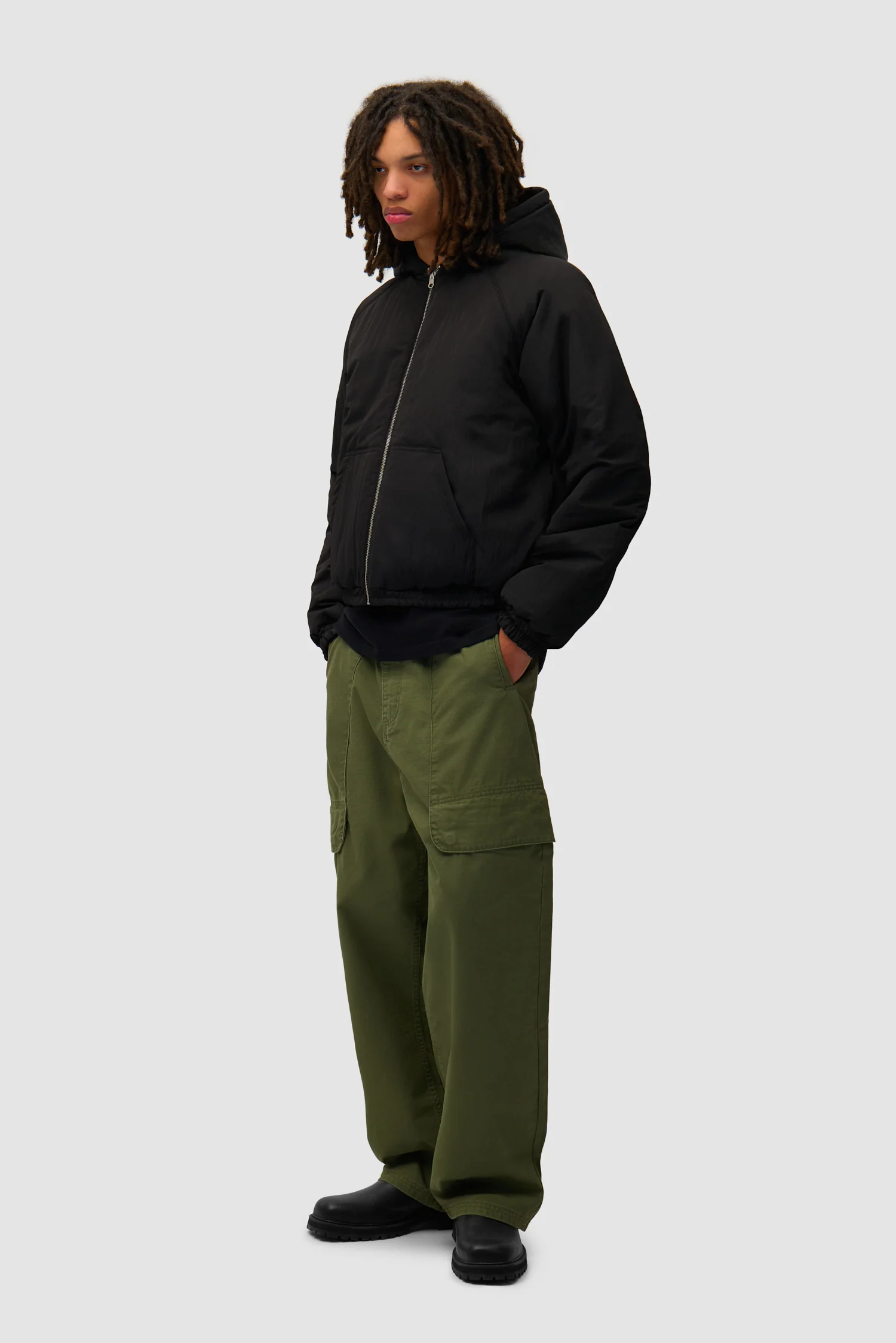 Nylon Reversible Jacket - Black - Image 11