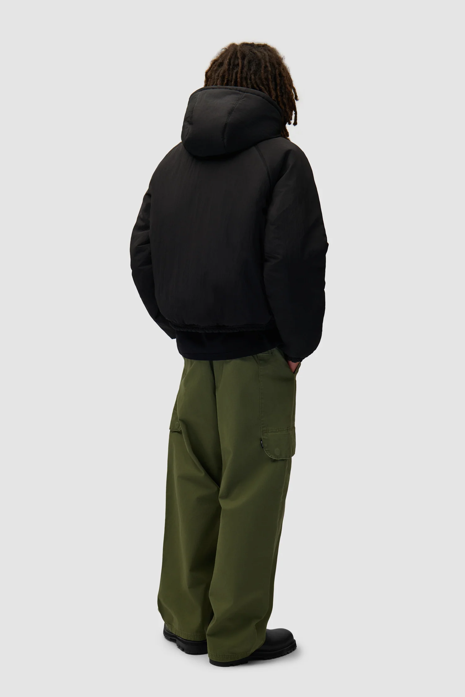 Nylon Reversible Jacket - Black - Image 12