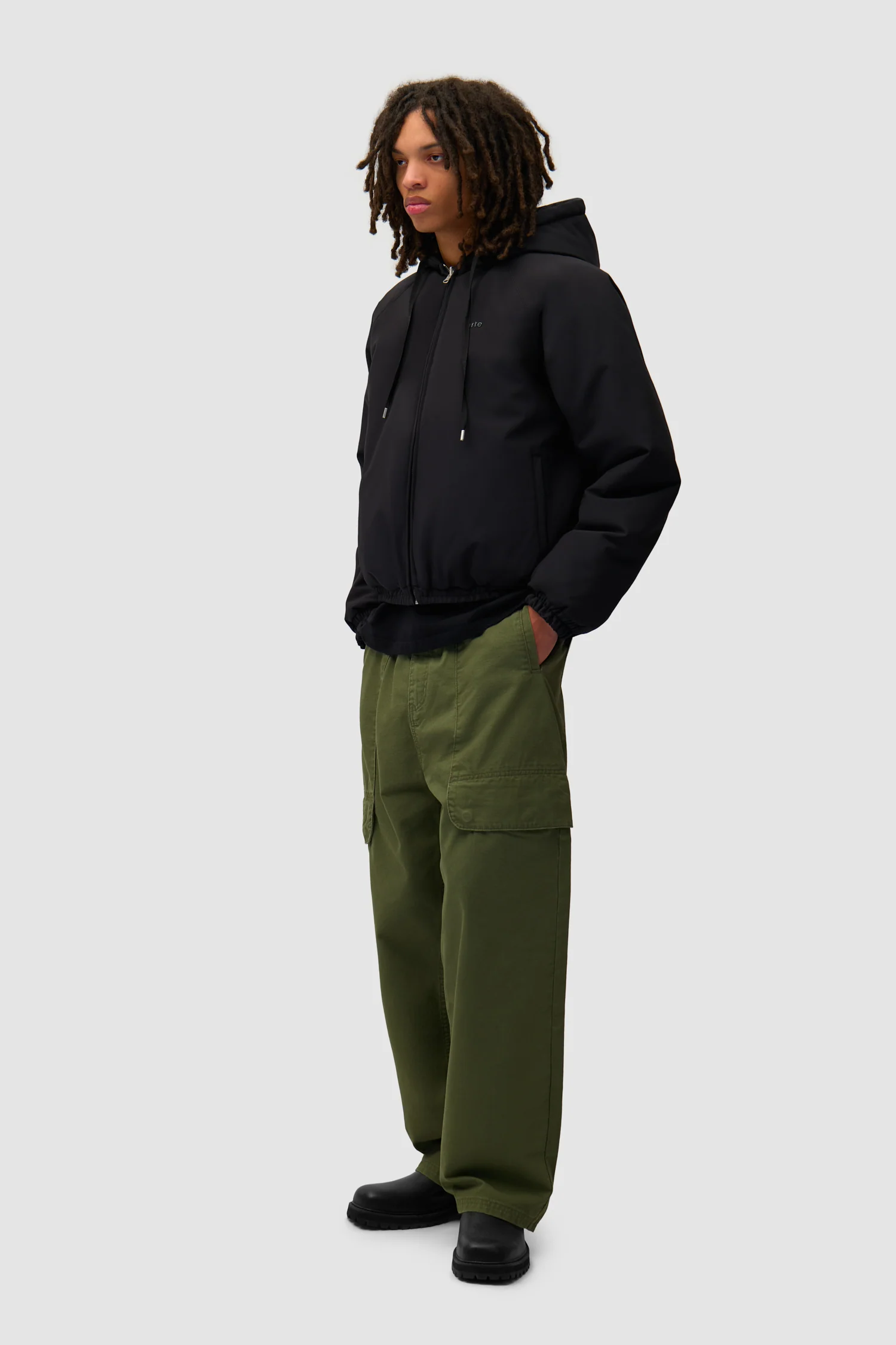 Nylon Reversible Jacket - Black - Image 5