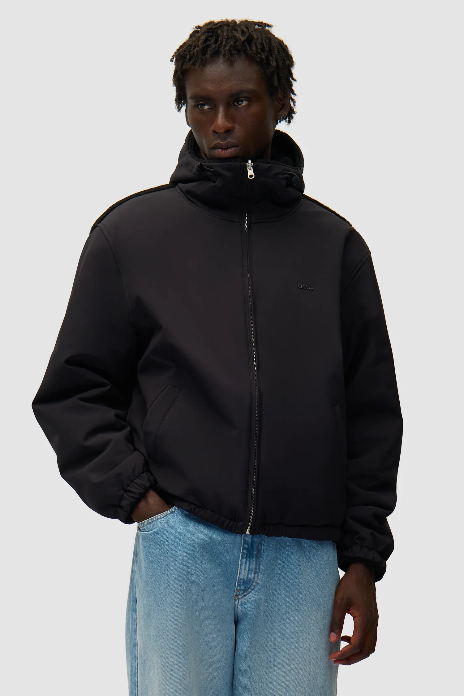 Nylon Technical Jacket - Black - Image 8