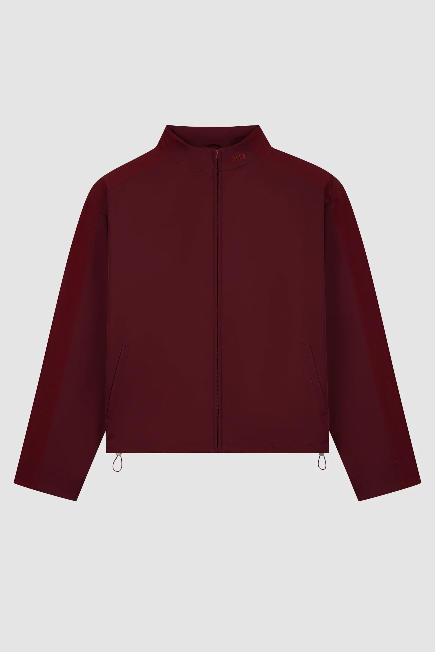 Nylon Track Jacket - Bordeaux - Image 8