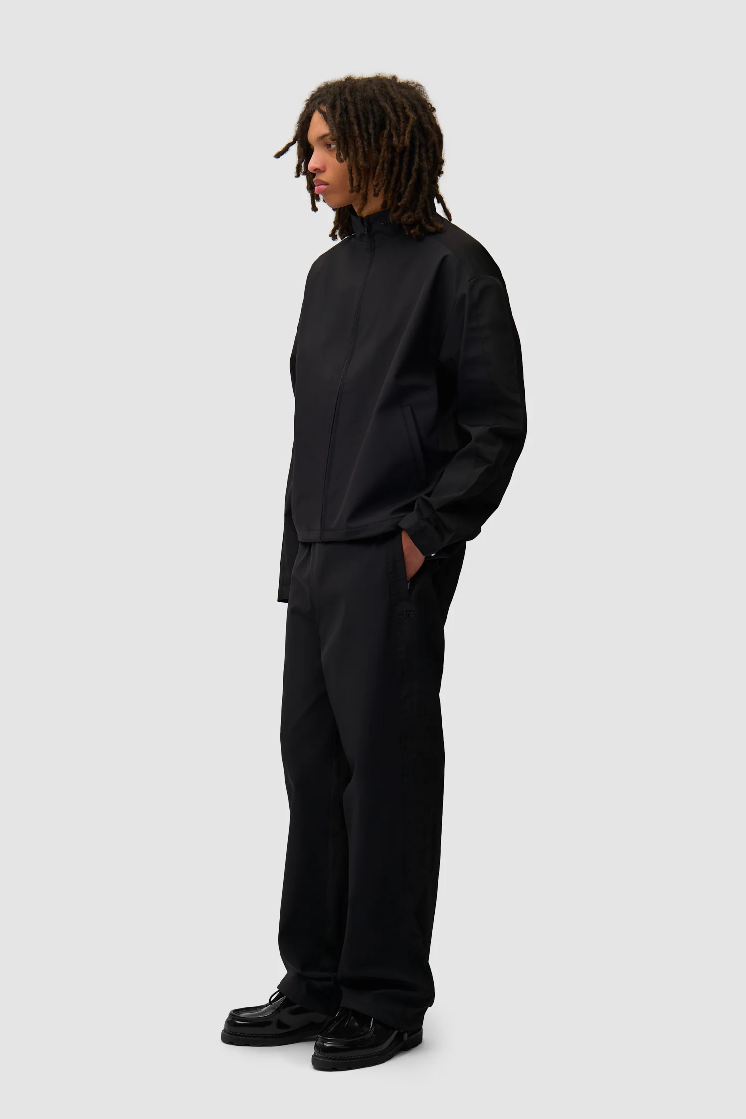 Nylon Track Pants - Black - Image 6