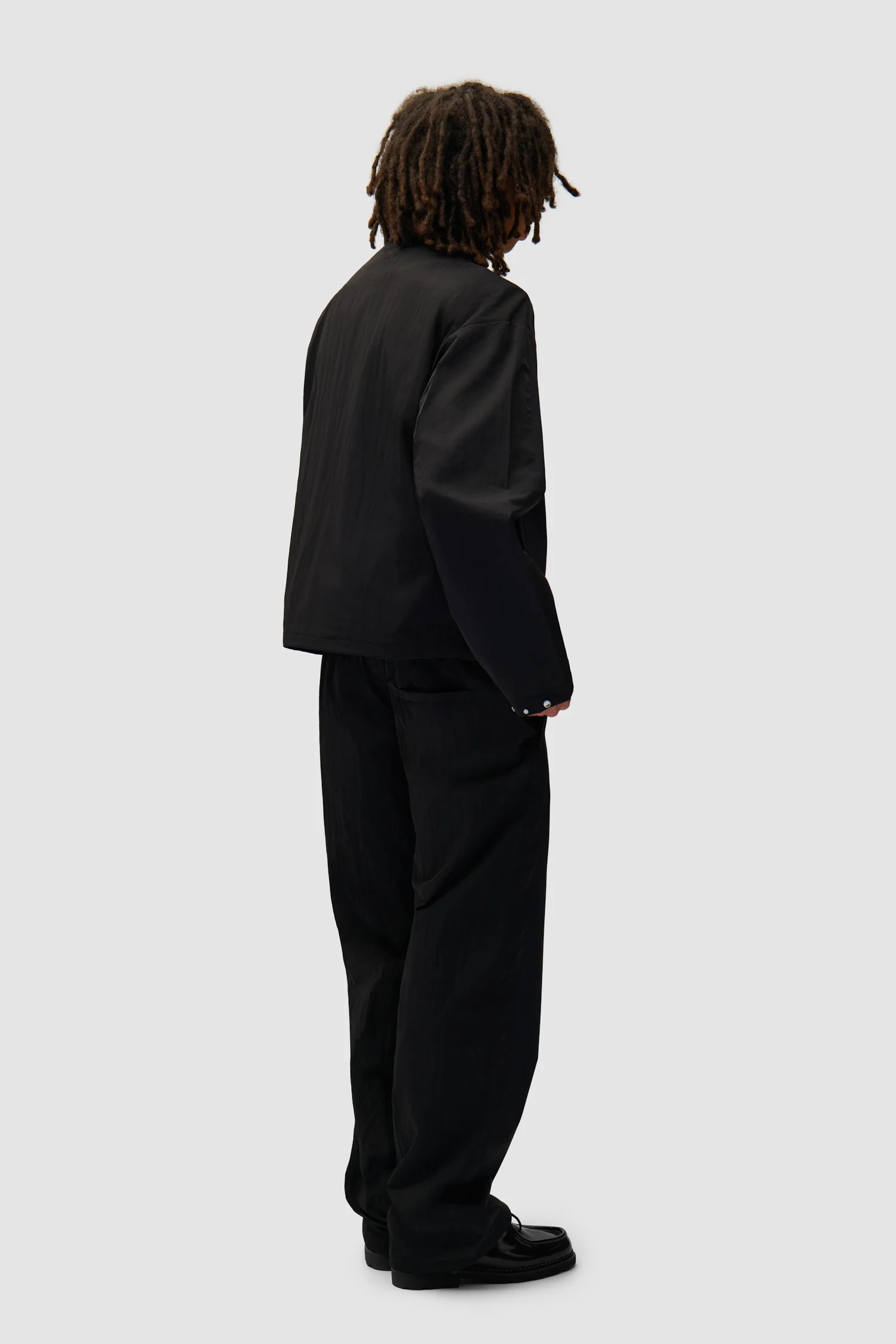 Nylon Track Pants - Black - Image 7