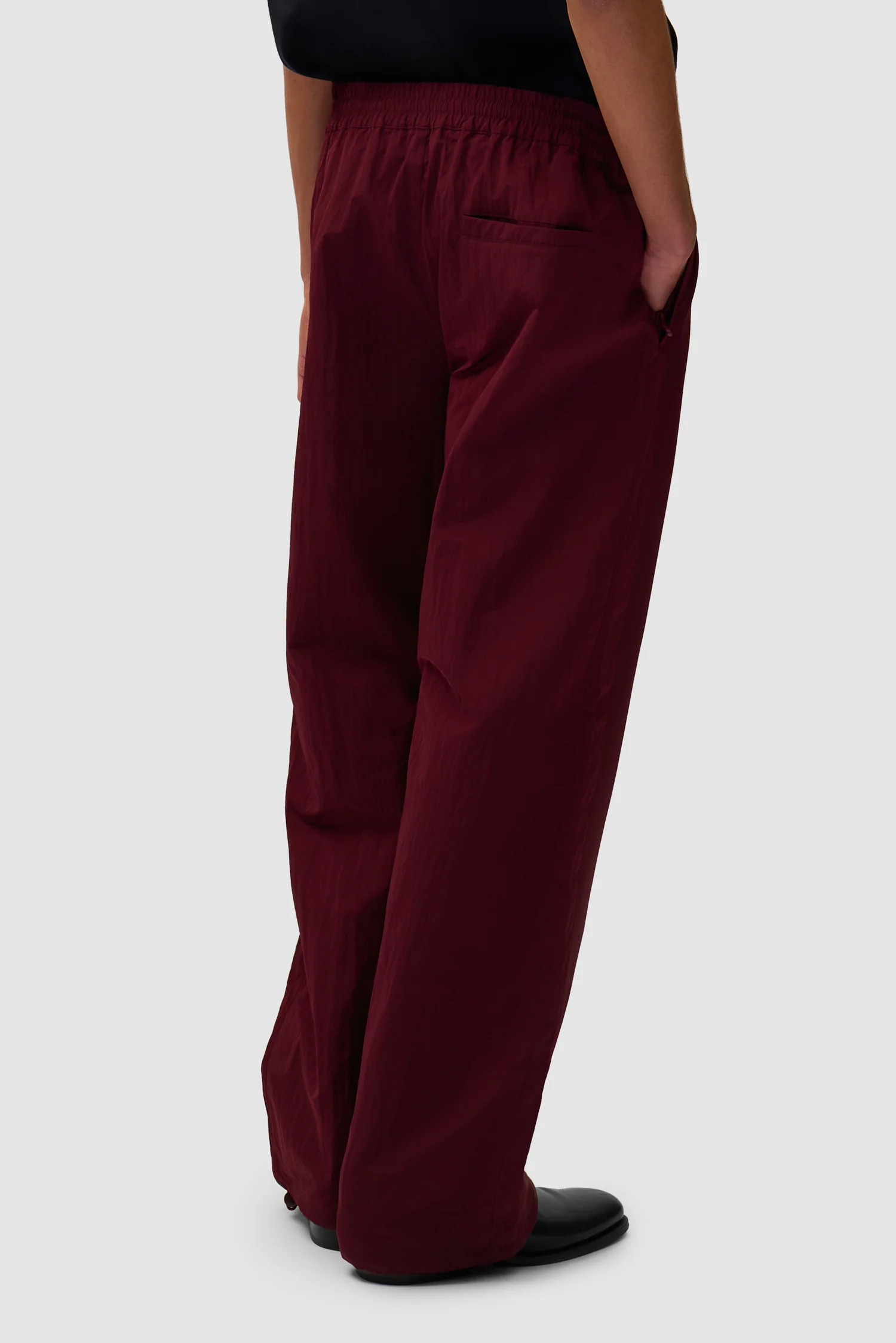 Nylon Track Pants - Bordeaux - Image 4