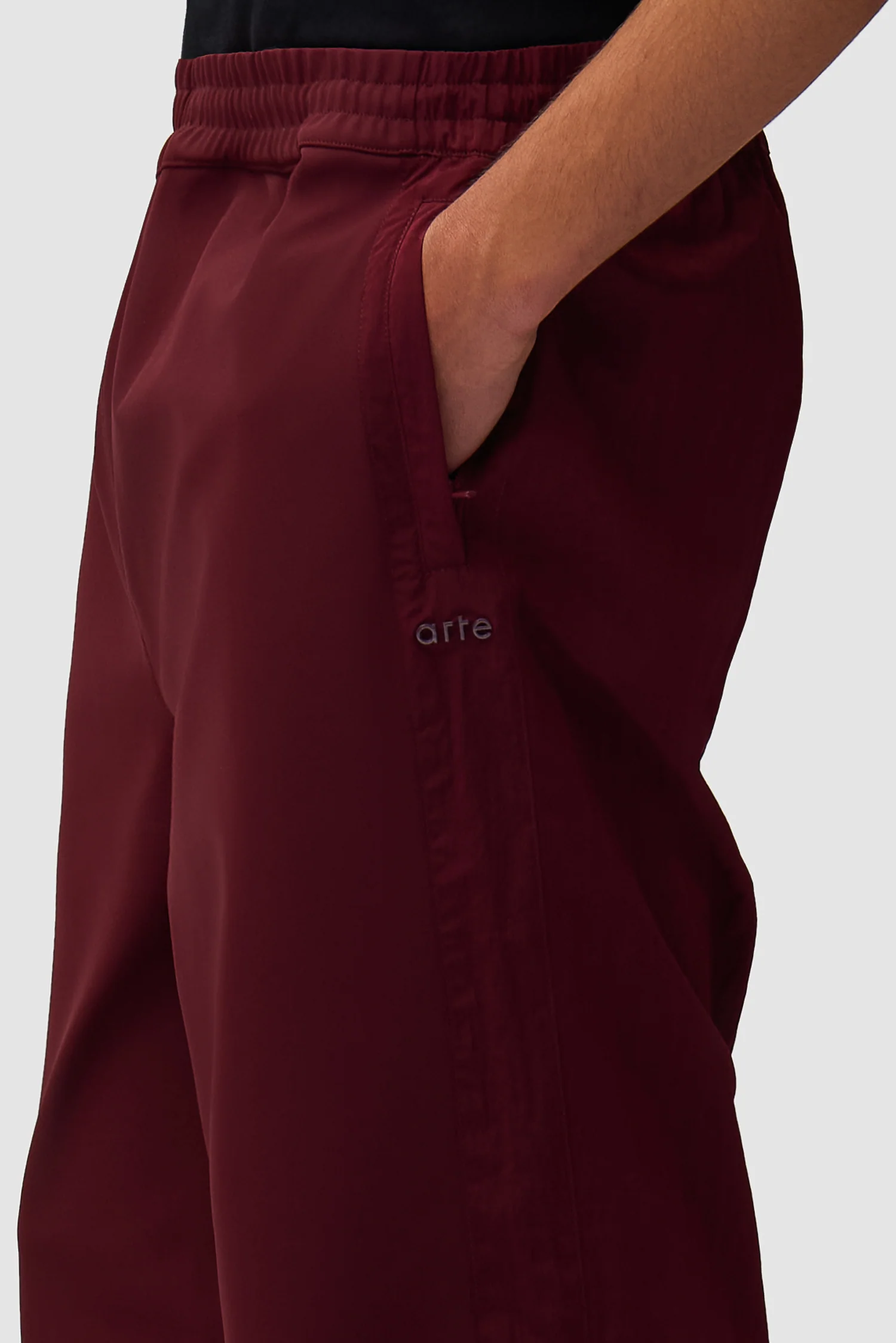 Nylon Track Pants - Bordeaux - Image 8