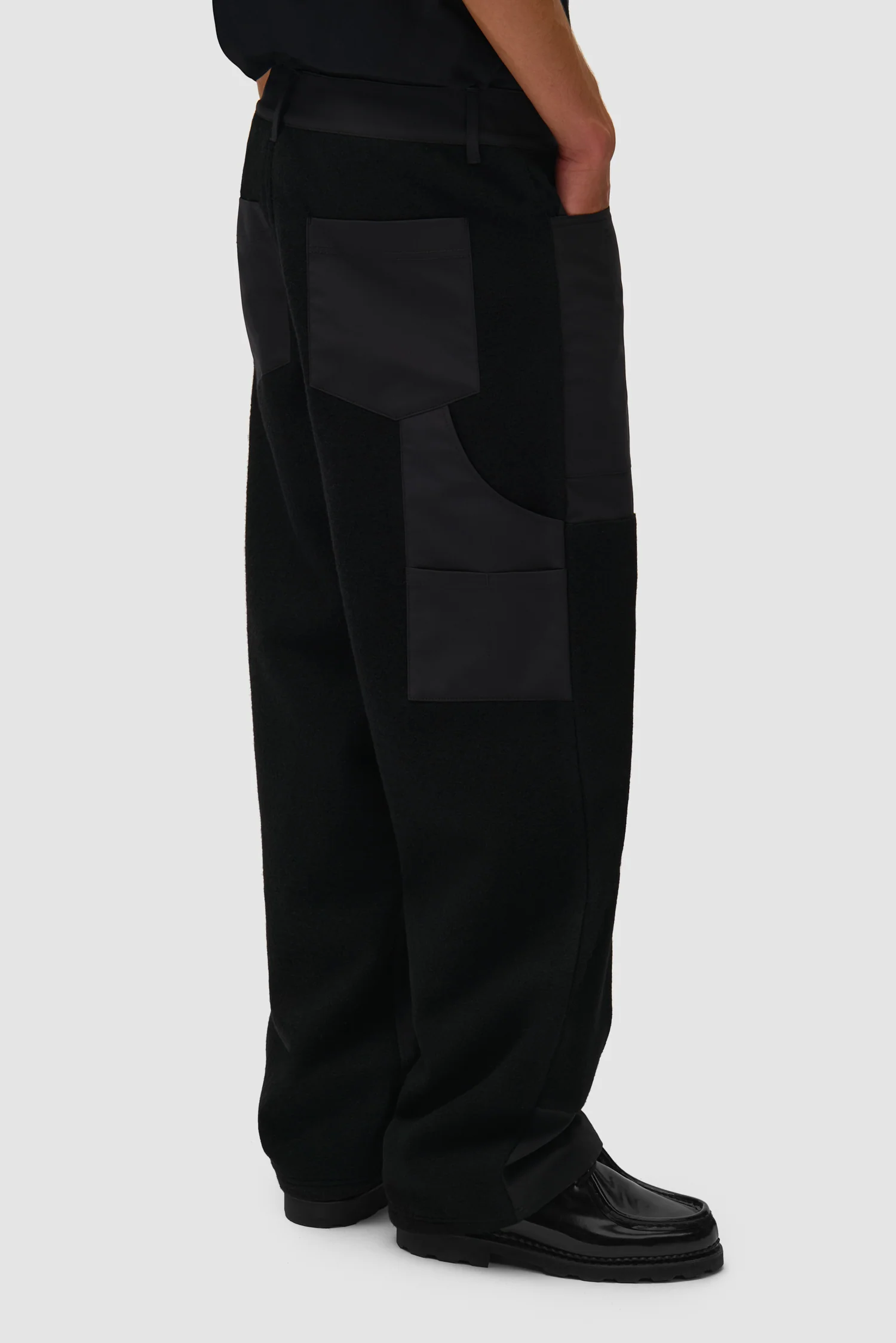 Nylon/Wool Combo Pants - Black - Image 4