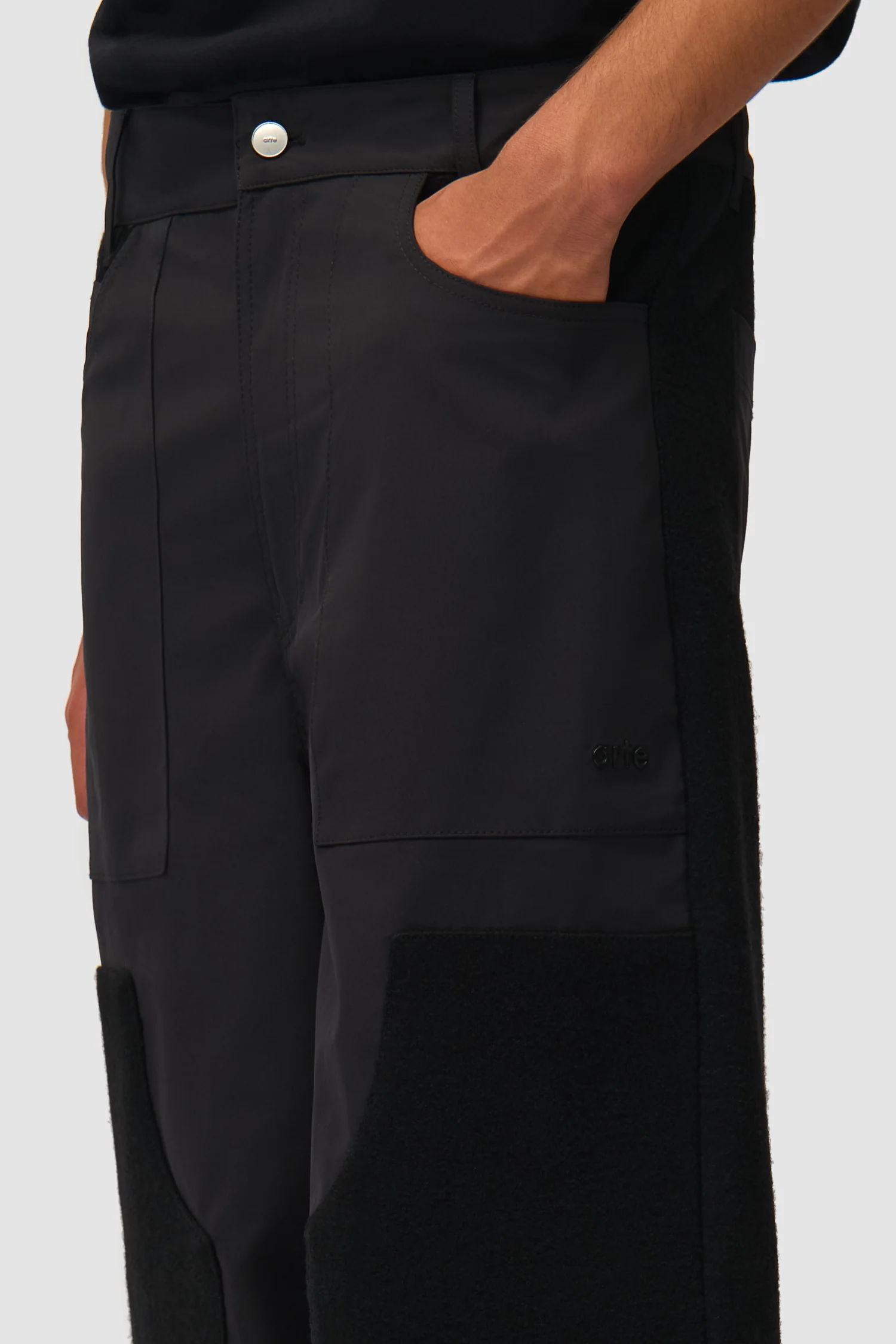 Nylon/Wool Combo Pants - Black - Image 8